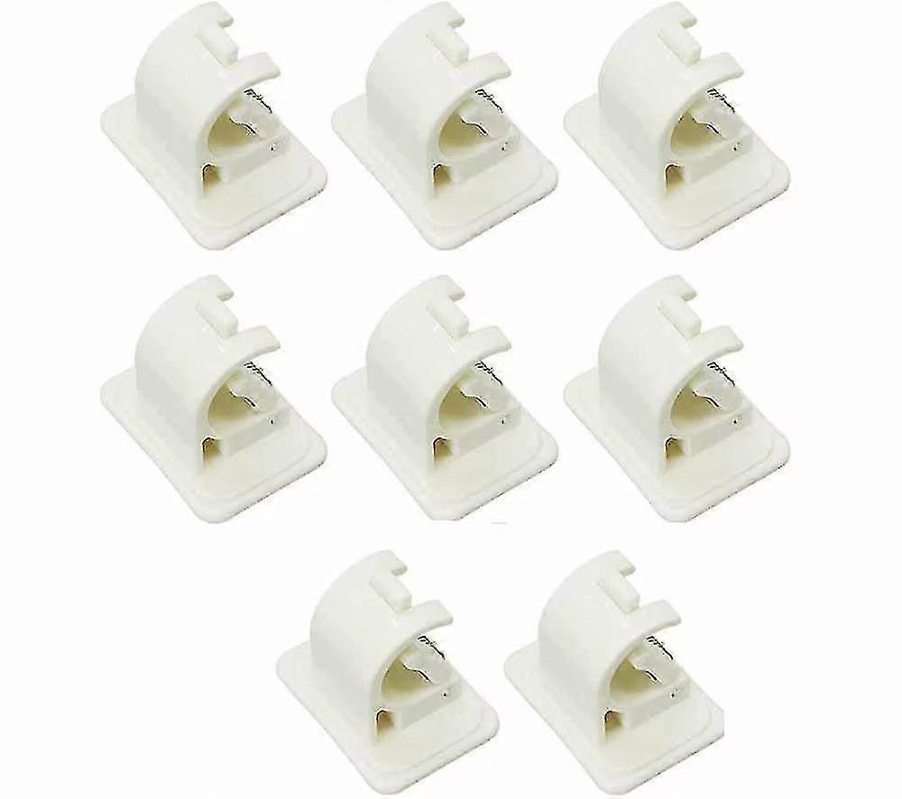 8-Piece Hook Self-Adhesive Curtain Rod Bracket, No Drilling Curtain Hook Bracket, Fixed Rod Bracket
