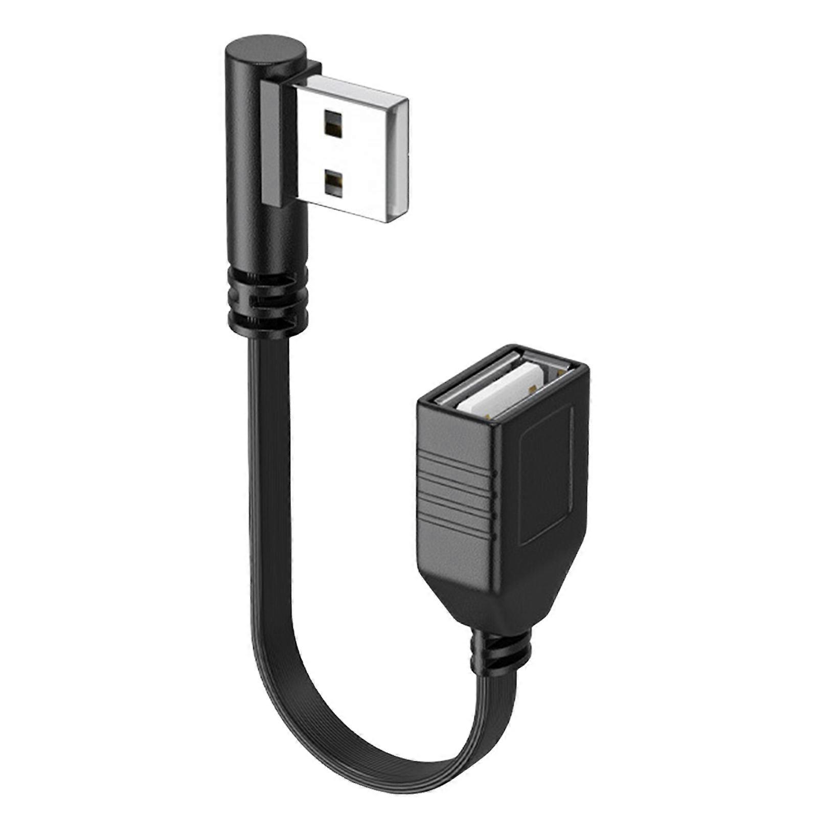 Right Angle Extension Cord USB 2.0 Male to Female Extender Cord Adapter for Printer Keyboard Mouse Flash Drive