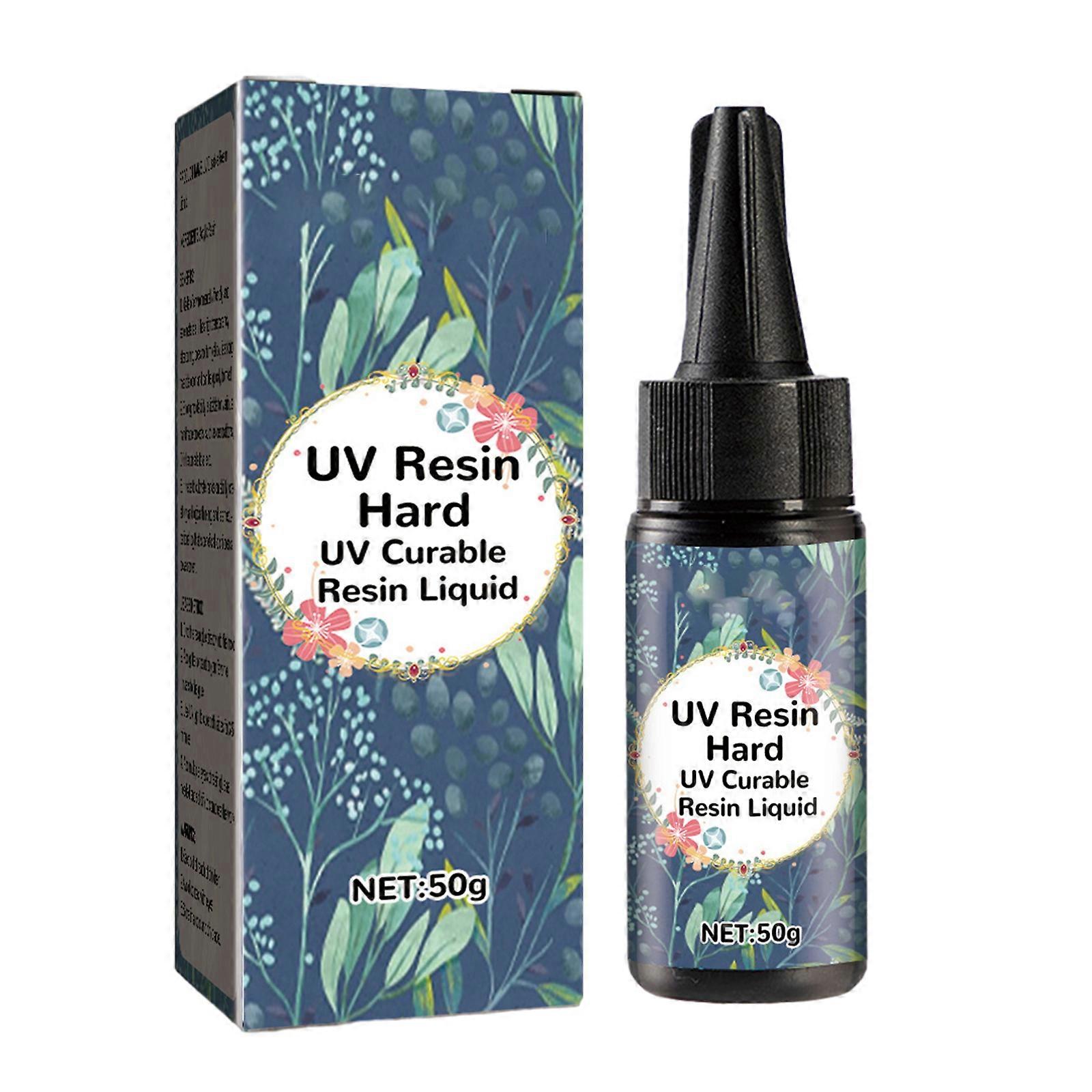 50g UV Resin Clear UV Curing Epoxy Resin Hard UV Curable Resin Liquid for Casting Coating, Earrings Bracelets Making