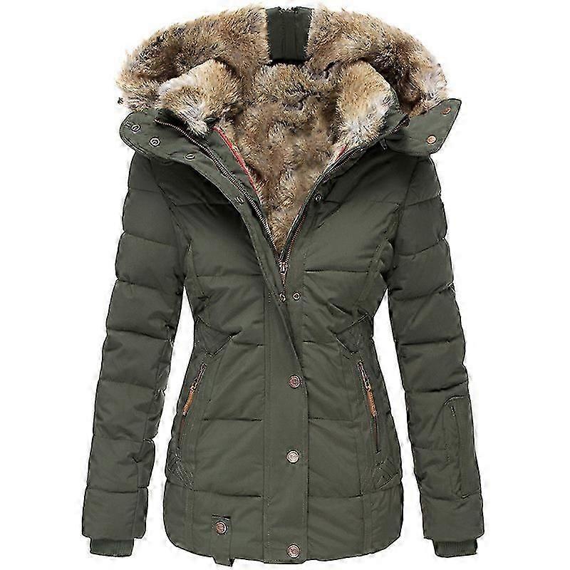 Women's Down Coat Winter Regular Warm Casual Daily Jacket Long Sleeve