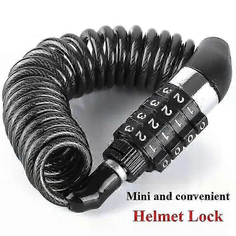 1 Pcs Motorcycle Bicycle Anti-theft Chain 4-digit Password Combination Helmet Lock Safety Portable Cable Lock Bicycle Locks