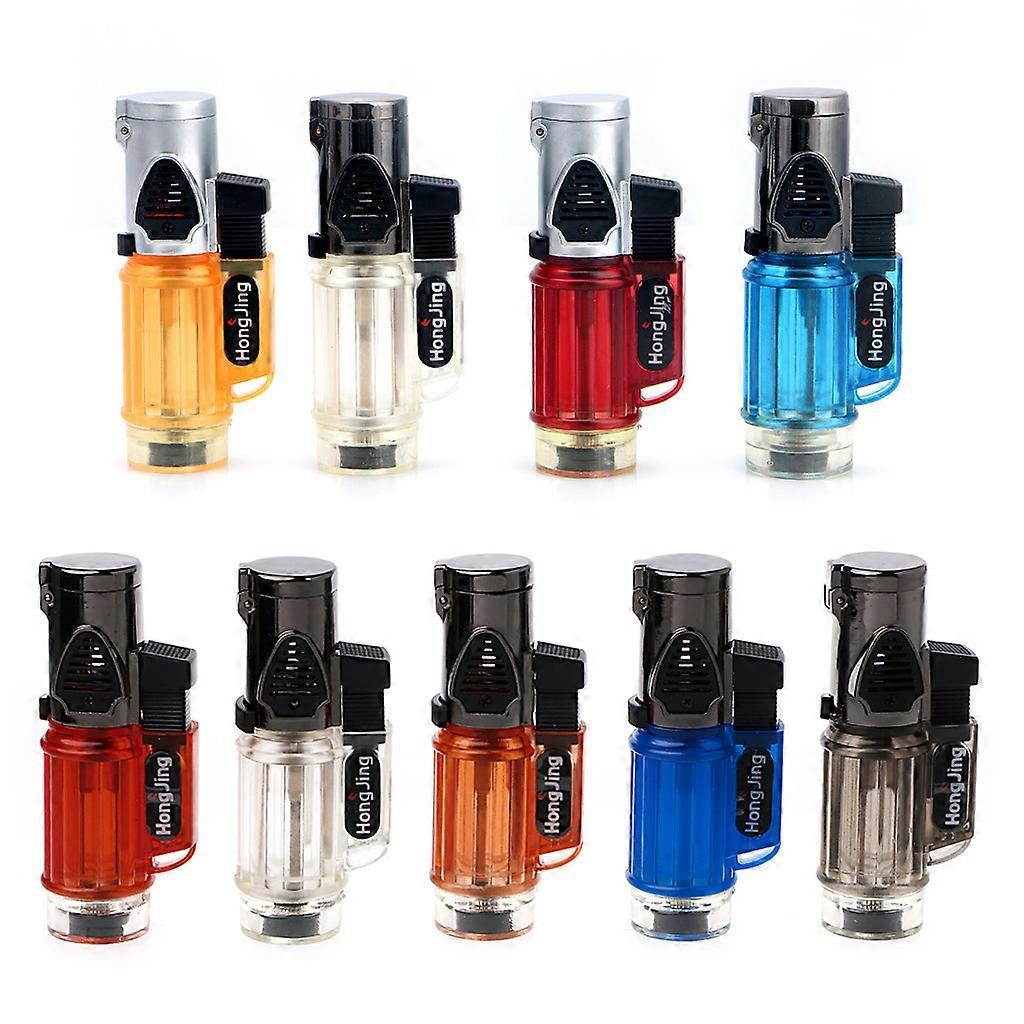 Windproof Trip Torch Jet Flame Refillable Butane gas Cigarette Cigar Lighter Multi