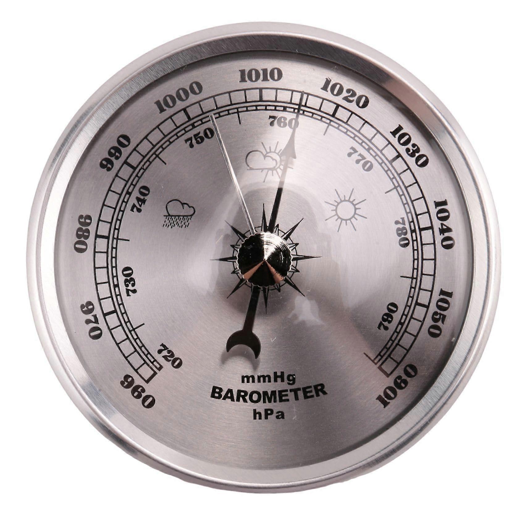 For home manometer weather station metal wall hanging barometer atmospheric multifunctional thermometer hygrometer portable Ref: 2781