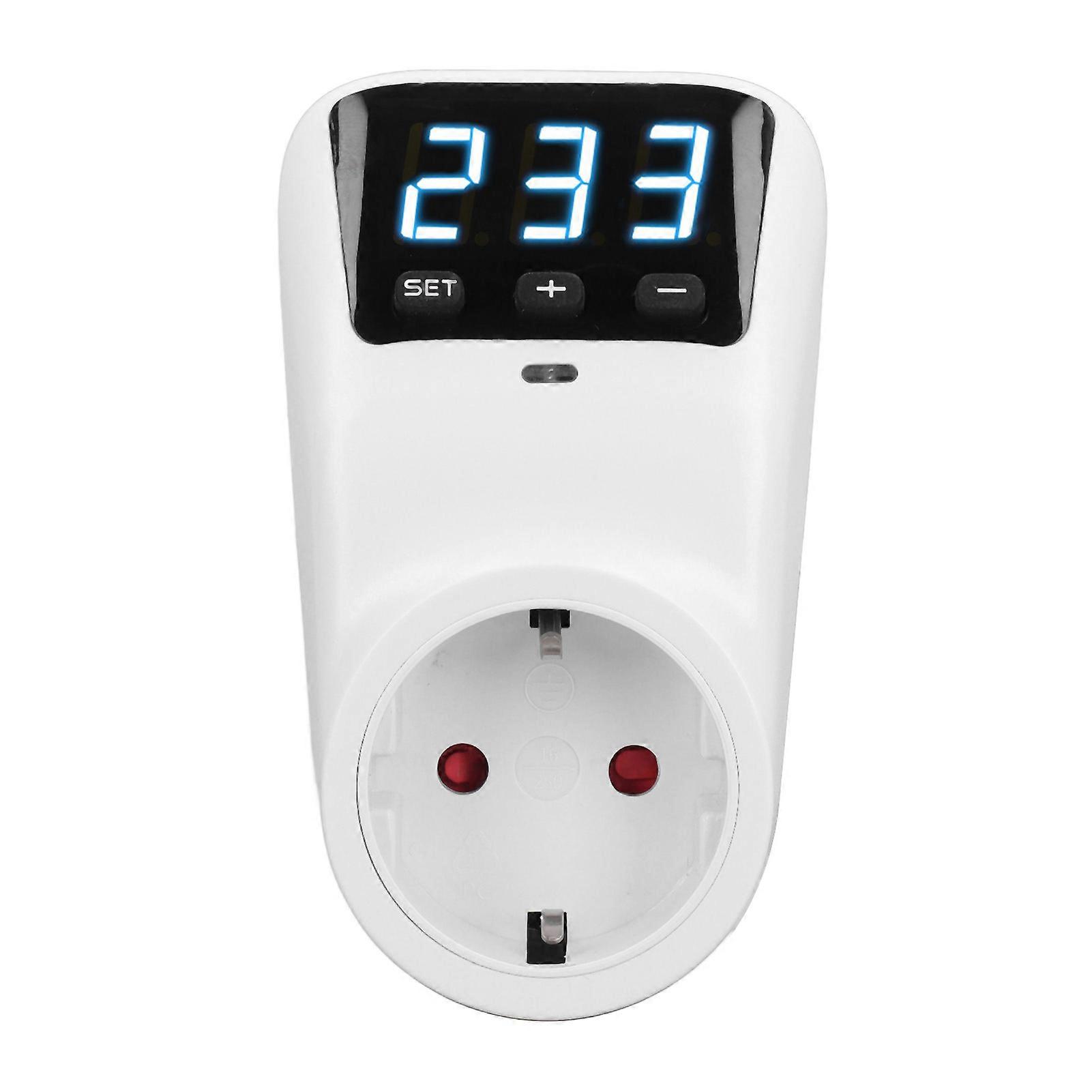 16A 3680W Surge Protector Socket with Digital Voltage Display, Home Appliance Voltage Protector for Refrigerator Air Conditioner