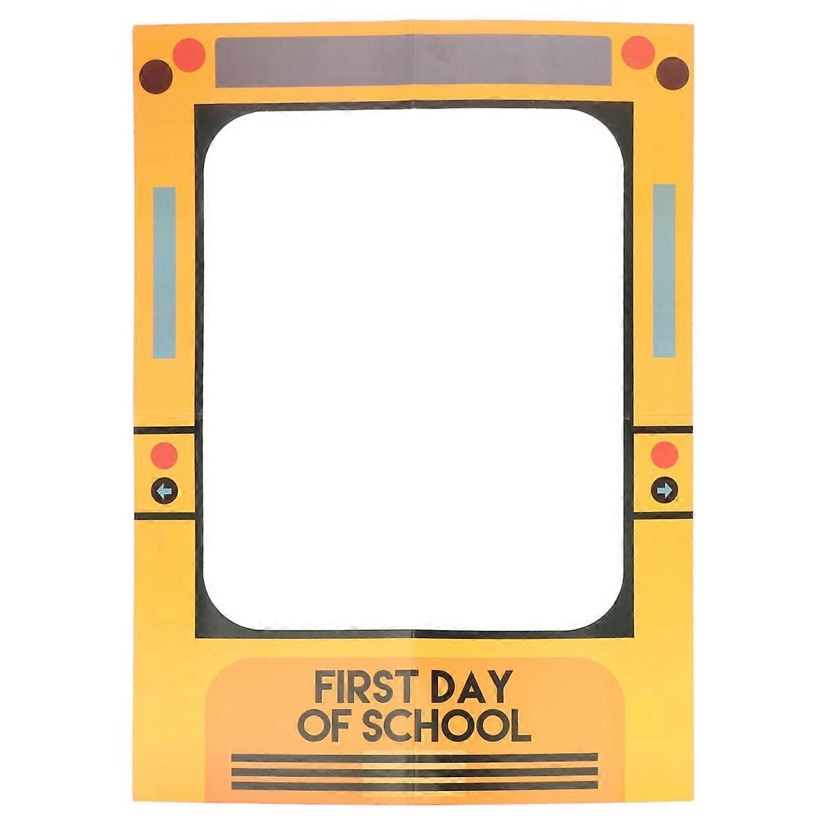Celebration Photo Frame with School Bus Pattern for Kindergarten Activities