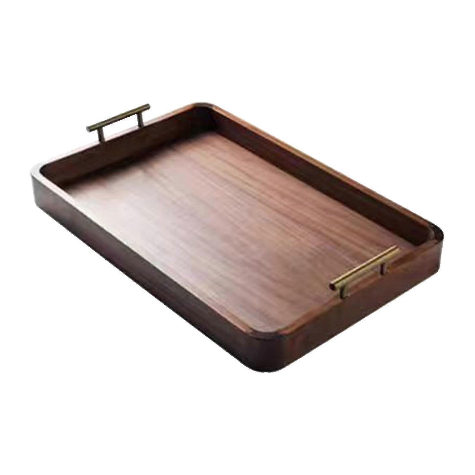 Sturdy Rectangular Serving Tray for Tea, Suitable for Bathroom or Farmhouse Kitchen Use, Measuring 34cm x 24cm x 6cm
