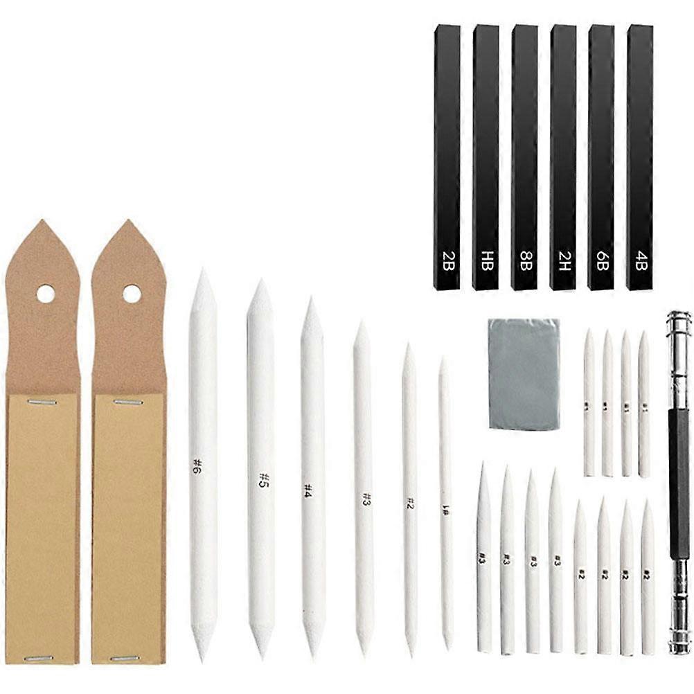 1 Set 28pcs Sketching Painting Blending Stumps Essential Shading Tools for Drawing