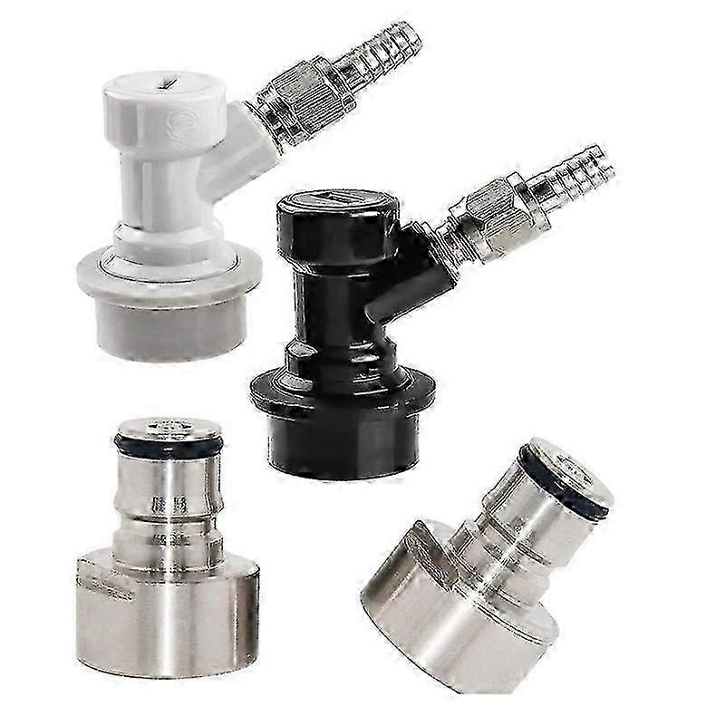 Ball Lock Keg Coupler Adapter with Quick Disconnect Conversion Kit - 5/8 Thread, 3 Colors