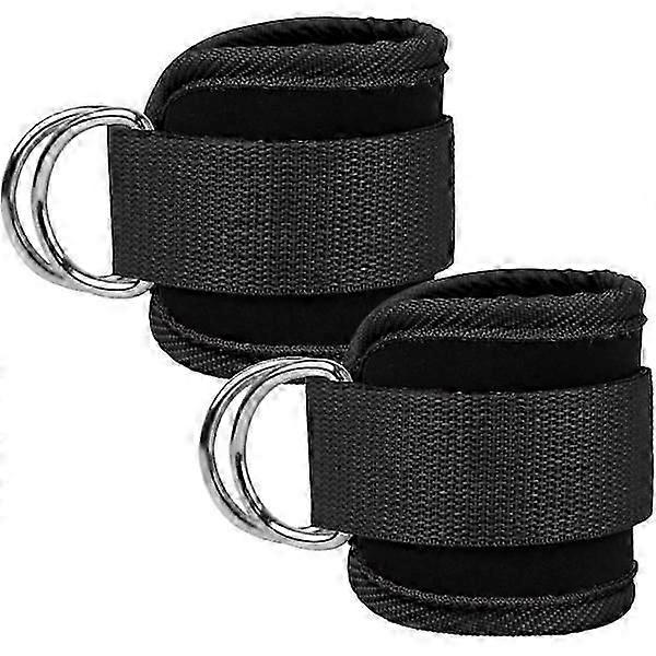 pcs Black Cable Machines Ankle Bands Adjustable Leg Weight Wrist Belts Double gift black