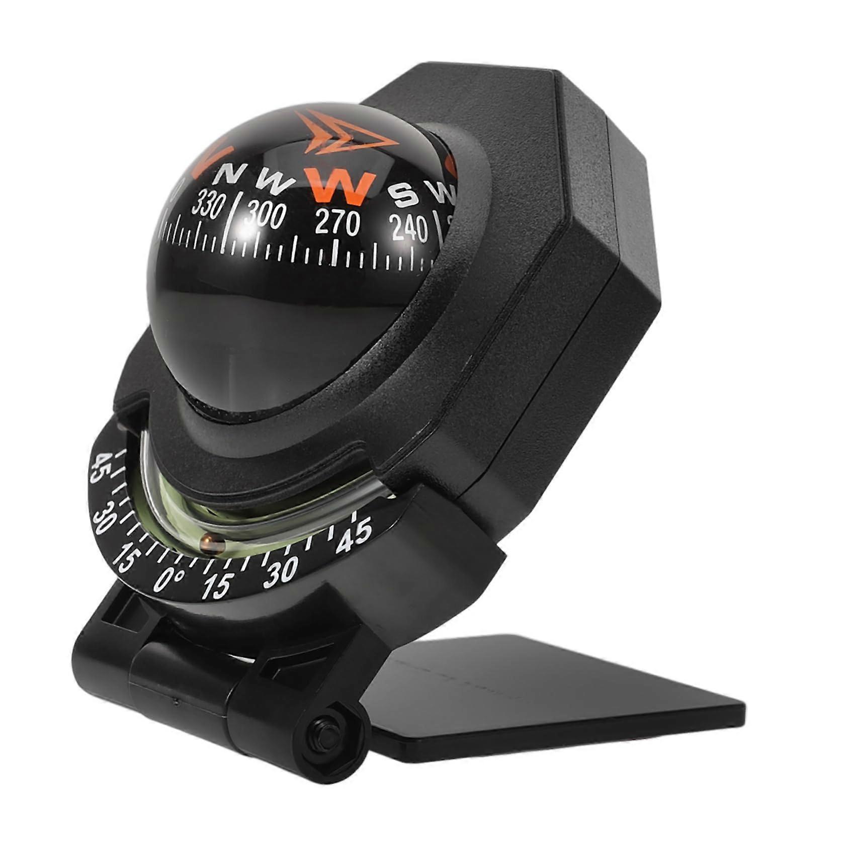 Car Compass ABS Ball Compass Dashboard Holder For Vehicles And Marine Use Automatic Compass Accessory