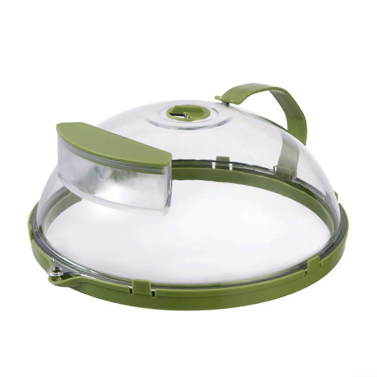 Efficient 10' Microwave Plate Cover, Water Vapor Design to Reduce Food Clutter and (B)