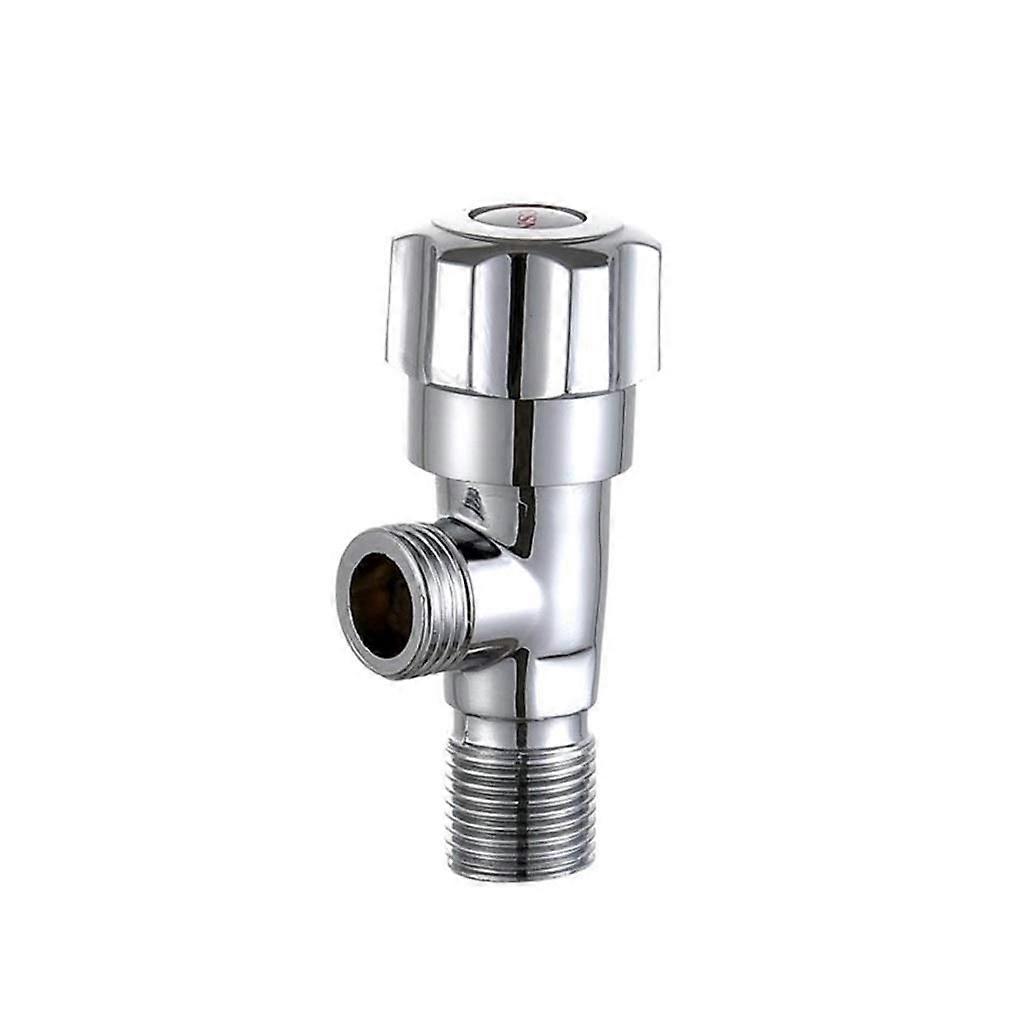 Stop Valve Copper Angle Valve Triangle Valve For Hot And Cold Water Toilet And Water Heater Electroplated Finish