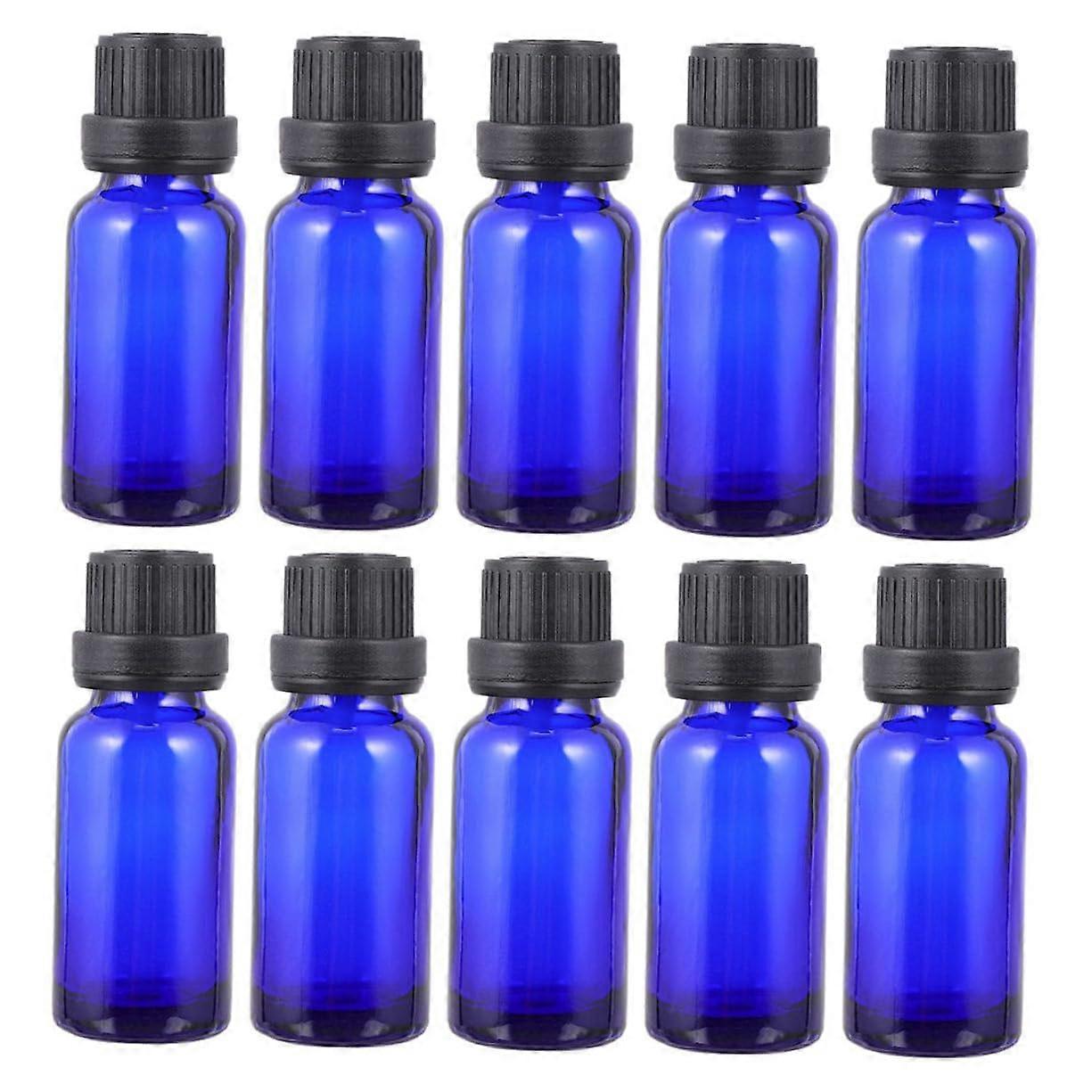 30ml Empty Glass Essential Oil Bottles with Drip Hole and Large Cap for Travel and Sub-Packing Use