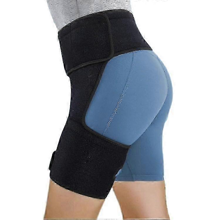 Fast Natural Hip Pain Relief, Adjustable Groin & Hip Support Wrap for Sciatica & Groin Support