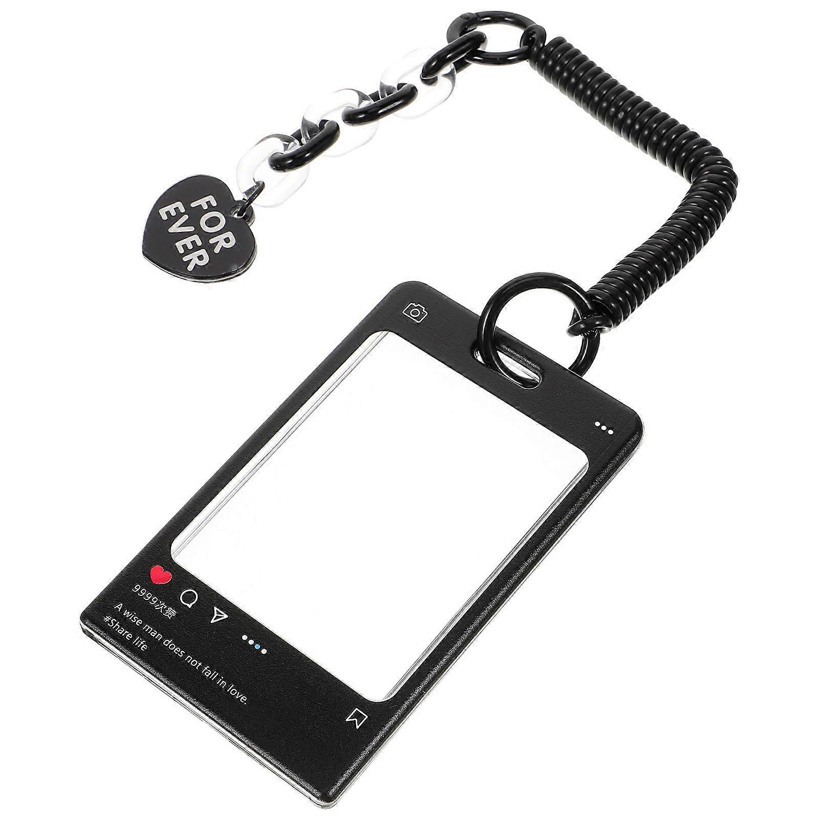 Rectangle Card Cover for Student Photo Storage Plastic Bus Card Keeper Anti-Scratch Protection 1Set