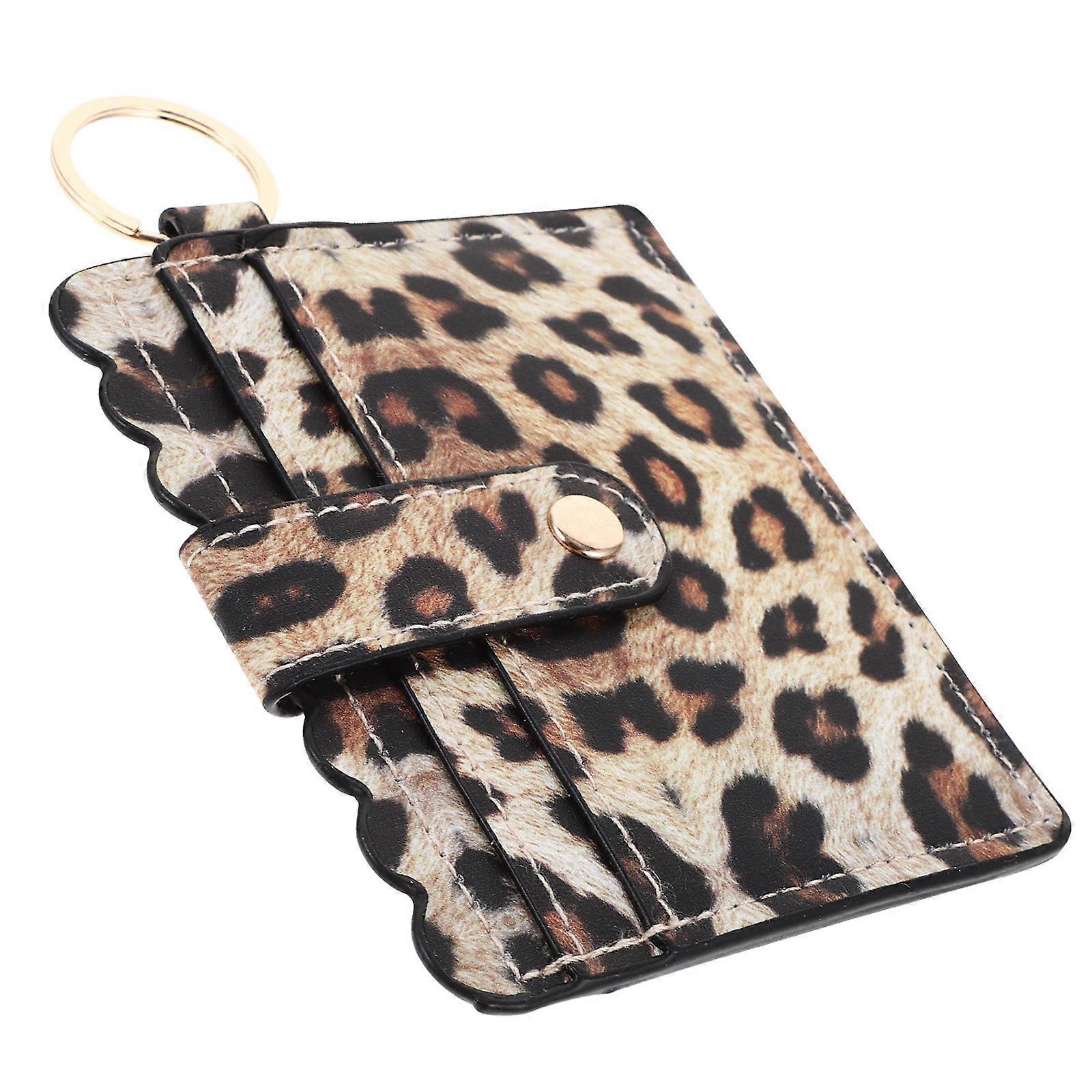 Credit Card Holder for Women – Compact PU Wallet with Leopard Print, Lightweight Card Case for Cash & Business Cards, Stylish Design for Everyday Use