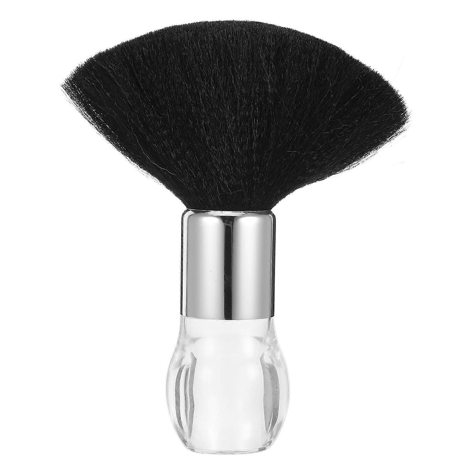 Soft Bristle Neck Duster Brush for Barbers – Gentle Hair Sweep Tool for Salon & Home Use, Comfortable Handling, Transparent White Design