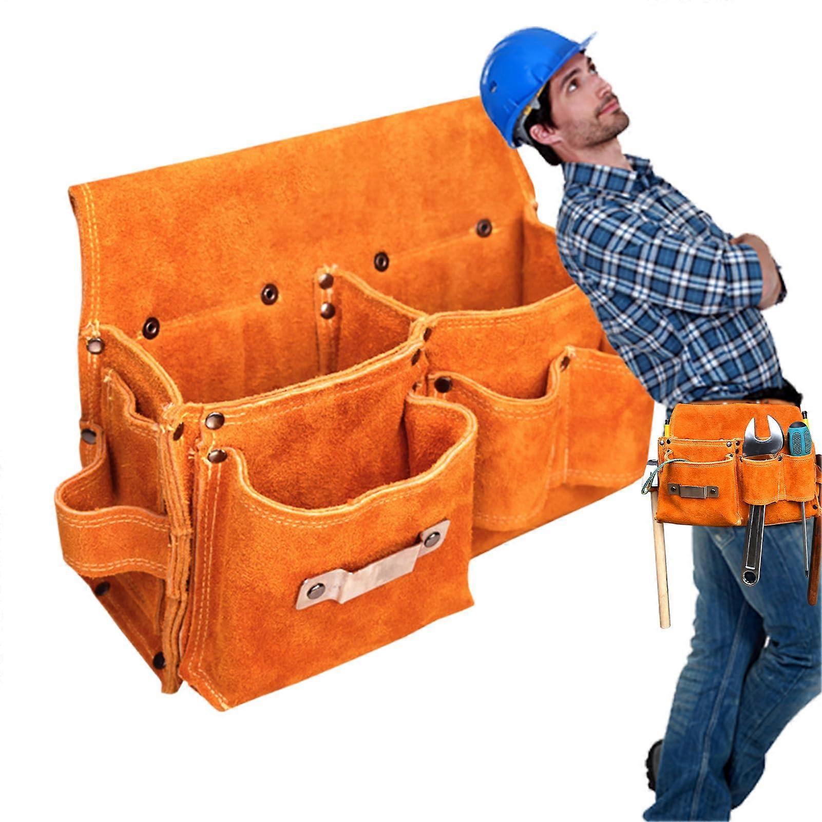 Garden Tool Bag | Large Capacity Leather Organizer for Tools – Versatile Outdoor Workshop and Gardening Set