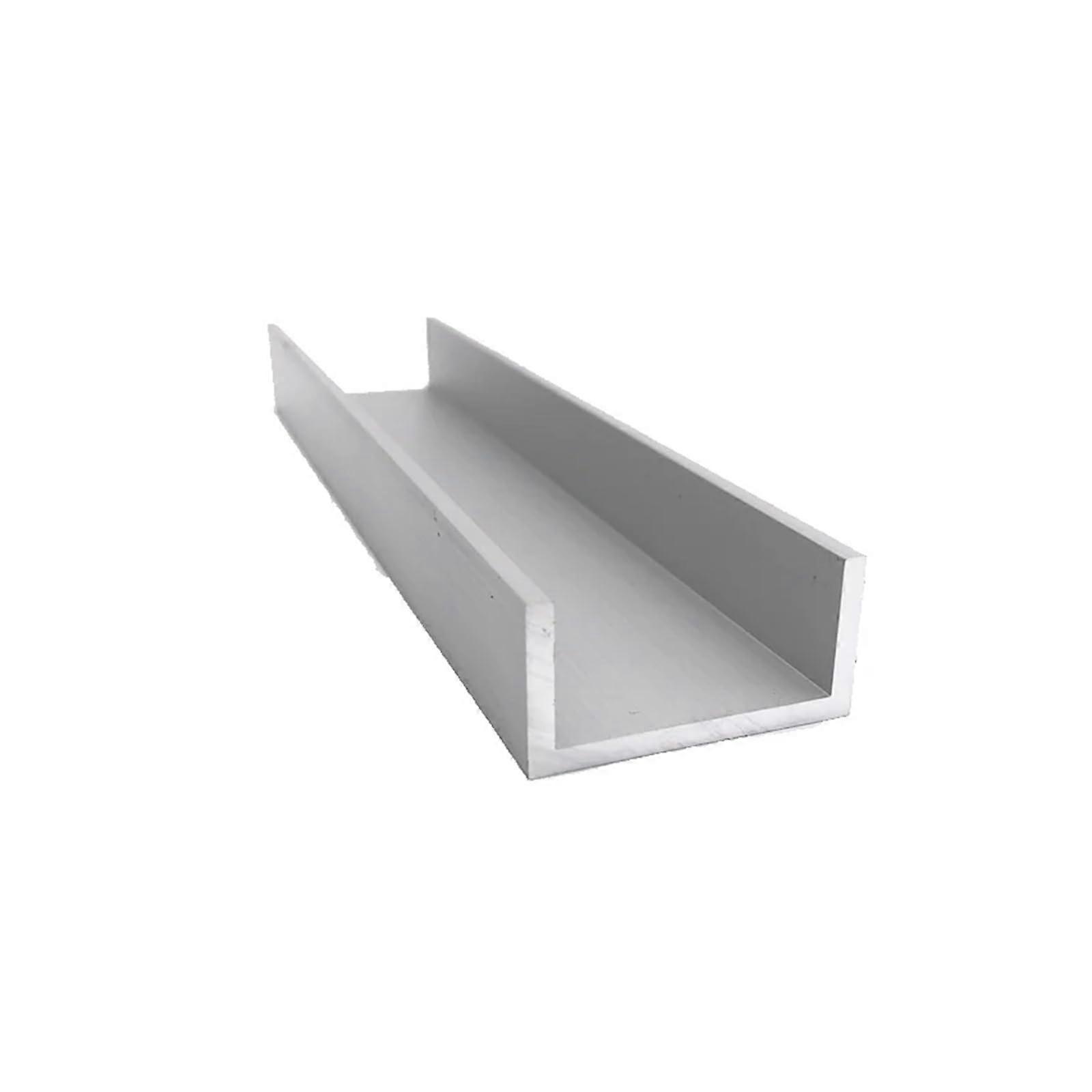 Ushaped aluminum, outer width 40mm, length 50cm, edge strips with glass cover