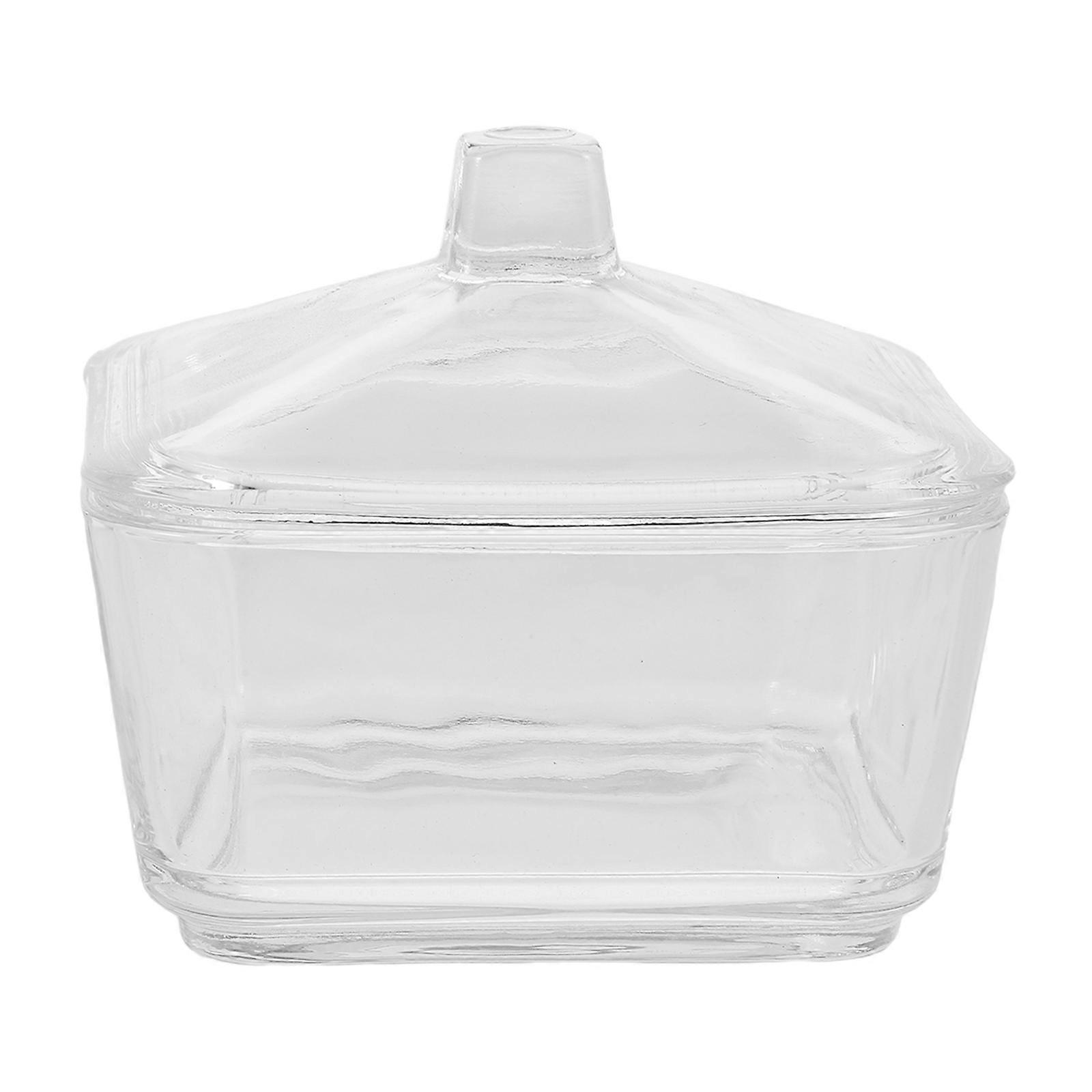 Elegant Glass Sugar Cube Jar with Lid Airtight Sugar Holder for Coffee, Tea & Office Use Candy Container for Easy Access & Freshness