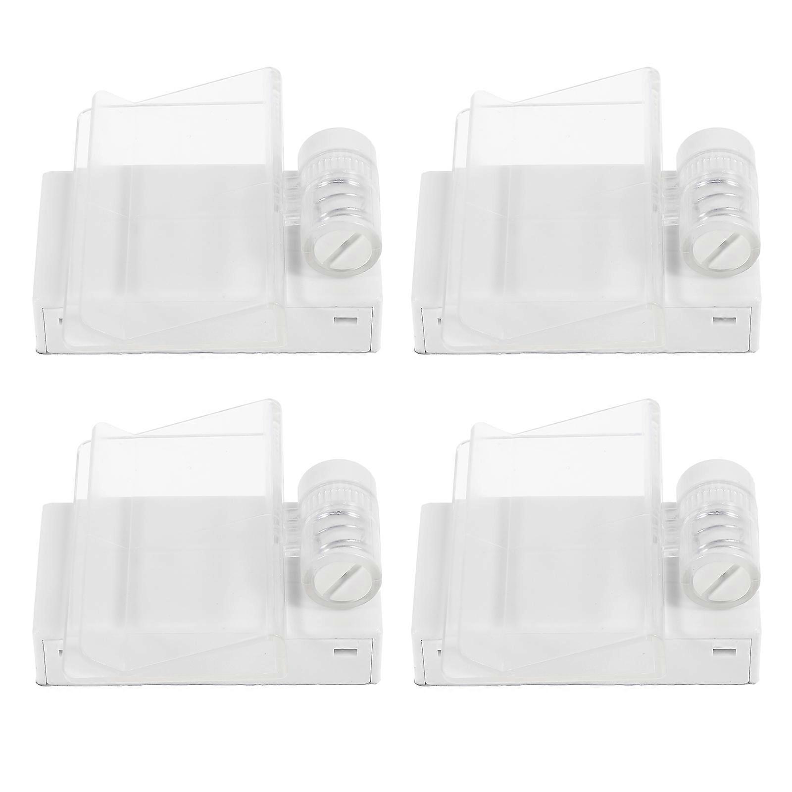Shelf Label Holder Square Shape Advertising Clip Business Use Transparent 4Pcs