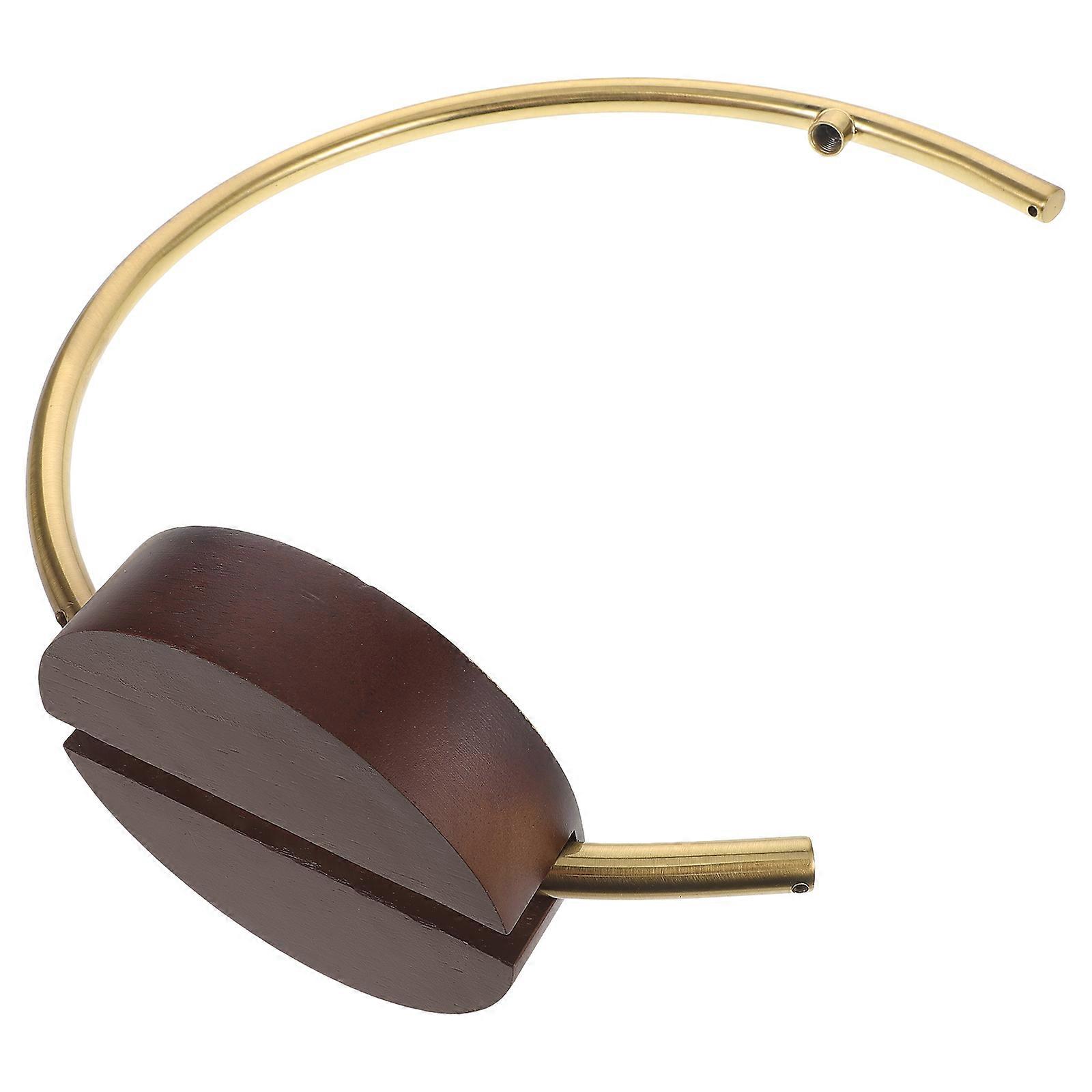 Aroma Diffuser Wax Melting Lighting Moon Shape Lamp Base Decor Iron Wood 1Set