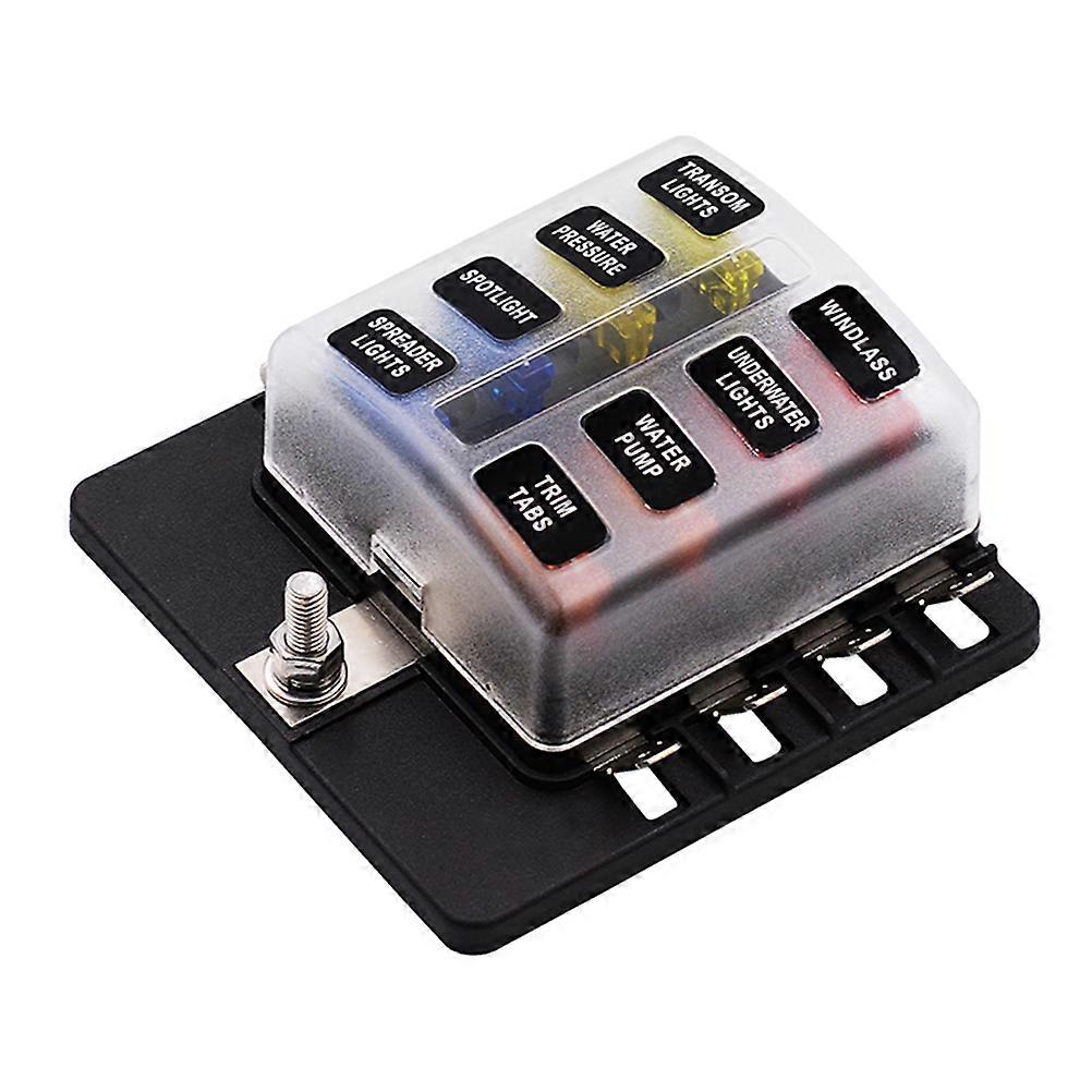 Auto Fuse Block Fused Block Electrical Connections Metal 8.5x3.5cm 1 Input 8 Output 1 Set