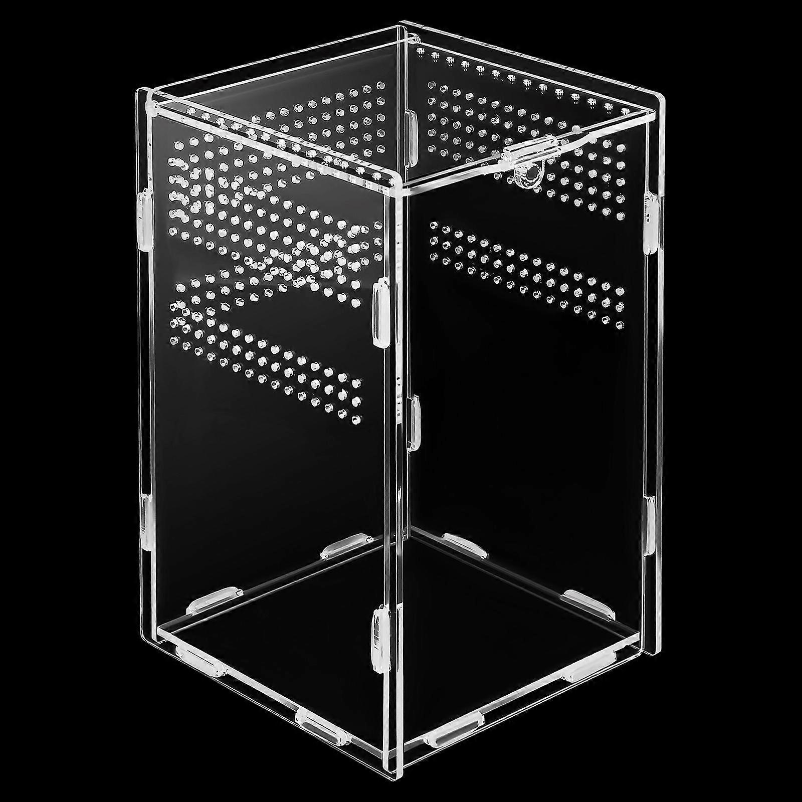 Transparent Reptile Enclosure Compact Storage Easy Assembly Lizard .9 4.7 4.7in 1Pack