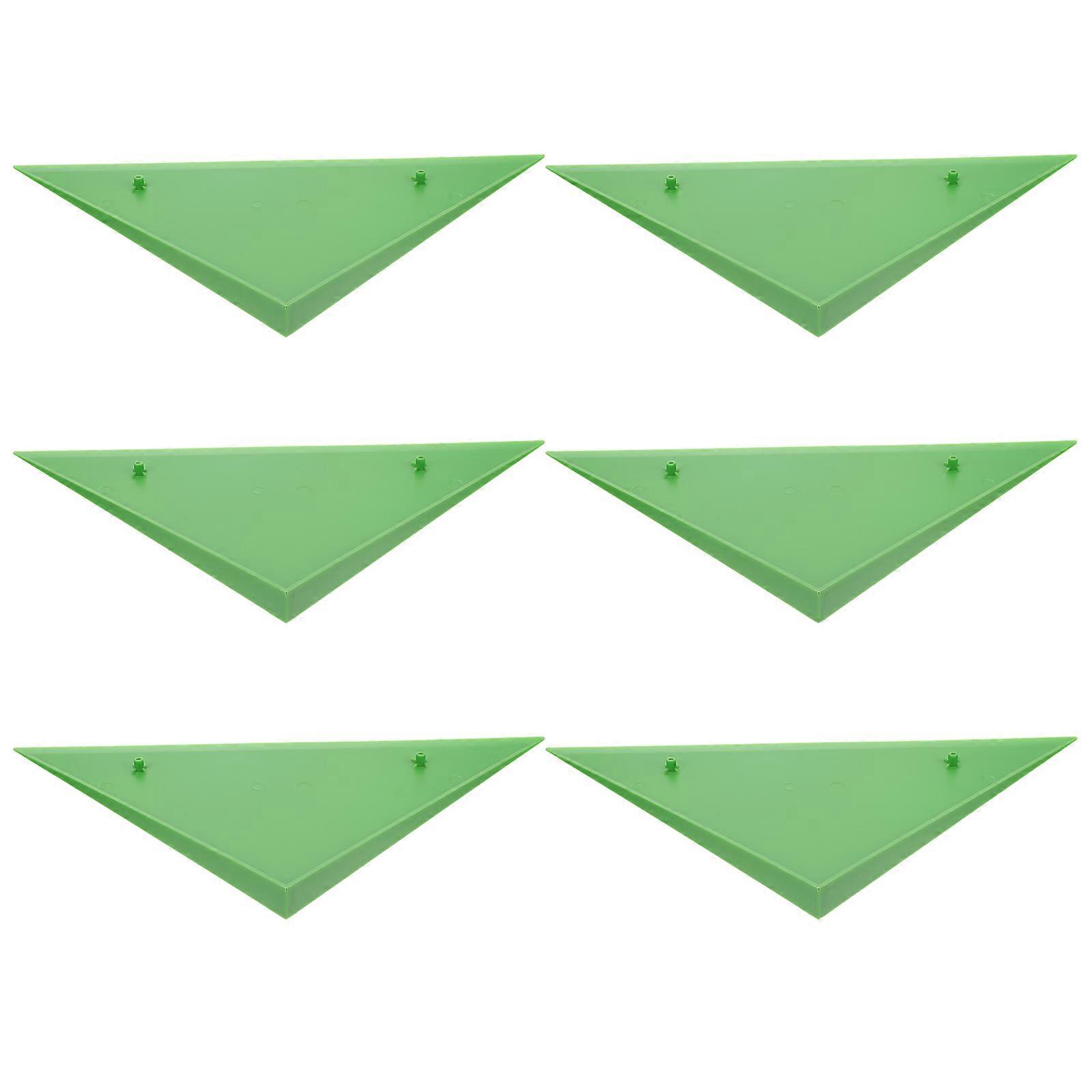 Plastic Corner Protectors for Foosball Tables Green Triangle Shape 6 Pieces