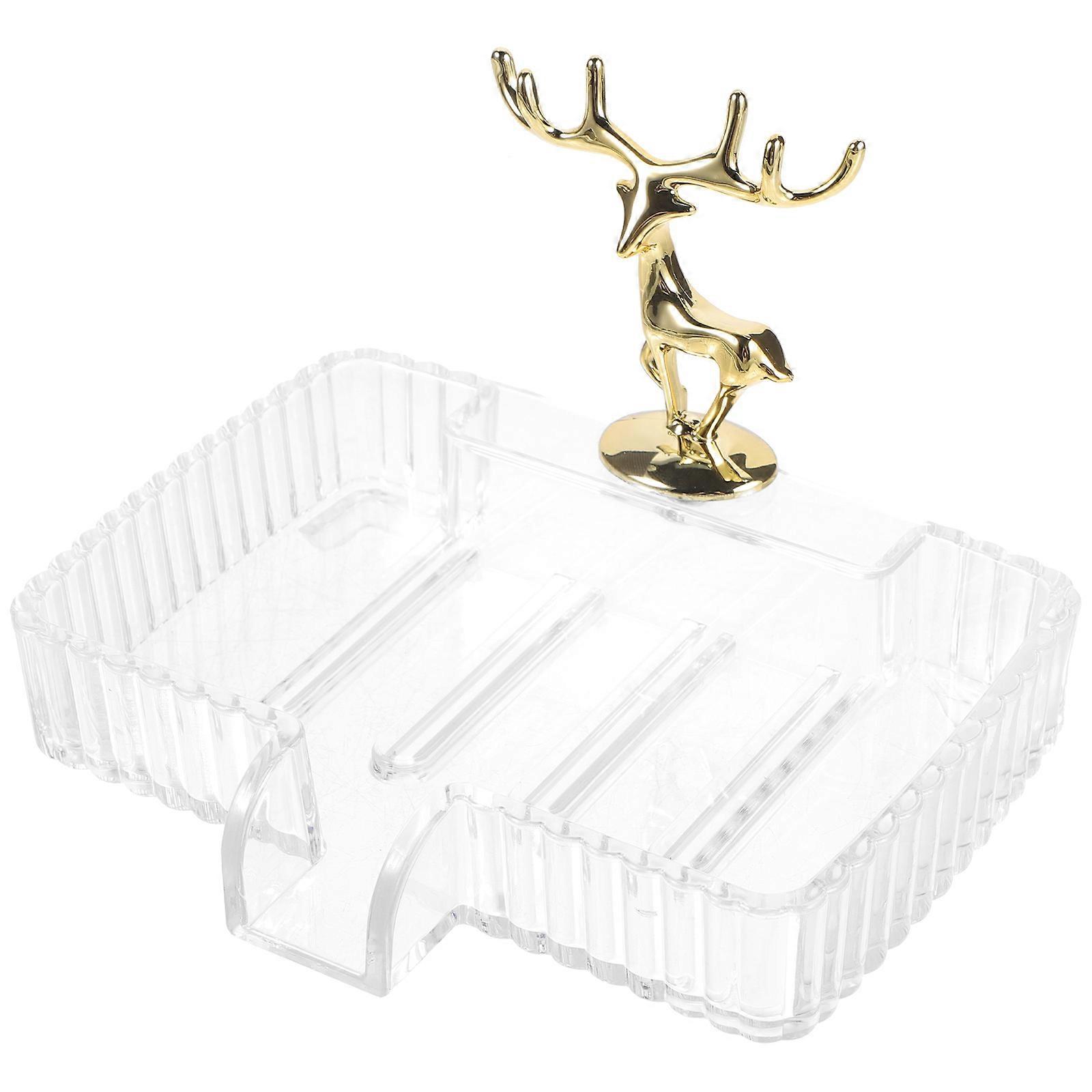 Self Draining Soap Dish For Bathroom Multiple Soap Storage Square Plastic 1Pack