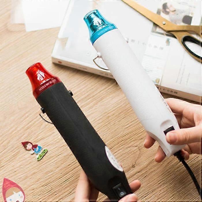 Heat Gun,300W Electric Hot Air Gun Temperature Shrink FIMO Stamp Seal-White