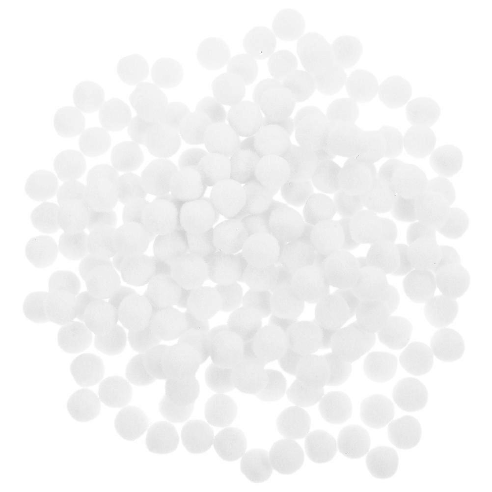 Polypropylene Mini Pompoms Round Shape Art Projects School Supplies 12Mm White 200Pcs