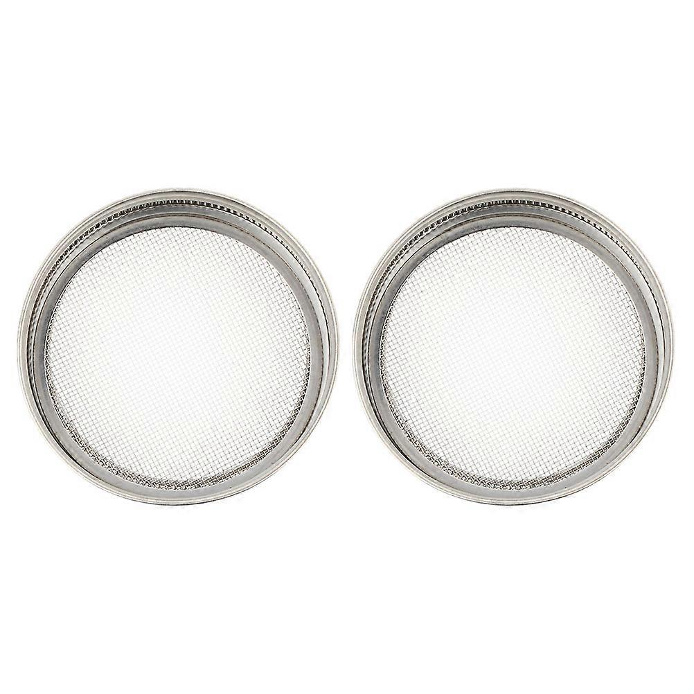 2pcs Sprouting Jar Lids Strainer Screen for Rinse and Drain Growing Bean Sprouts