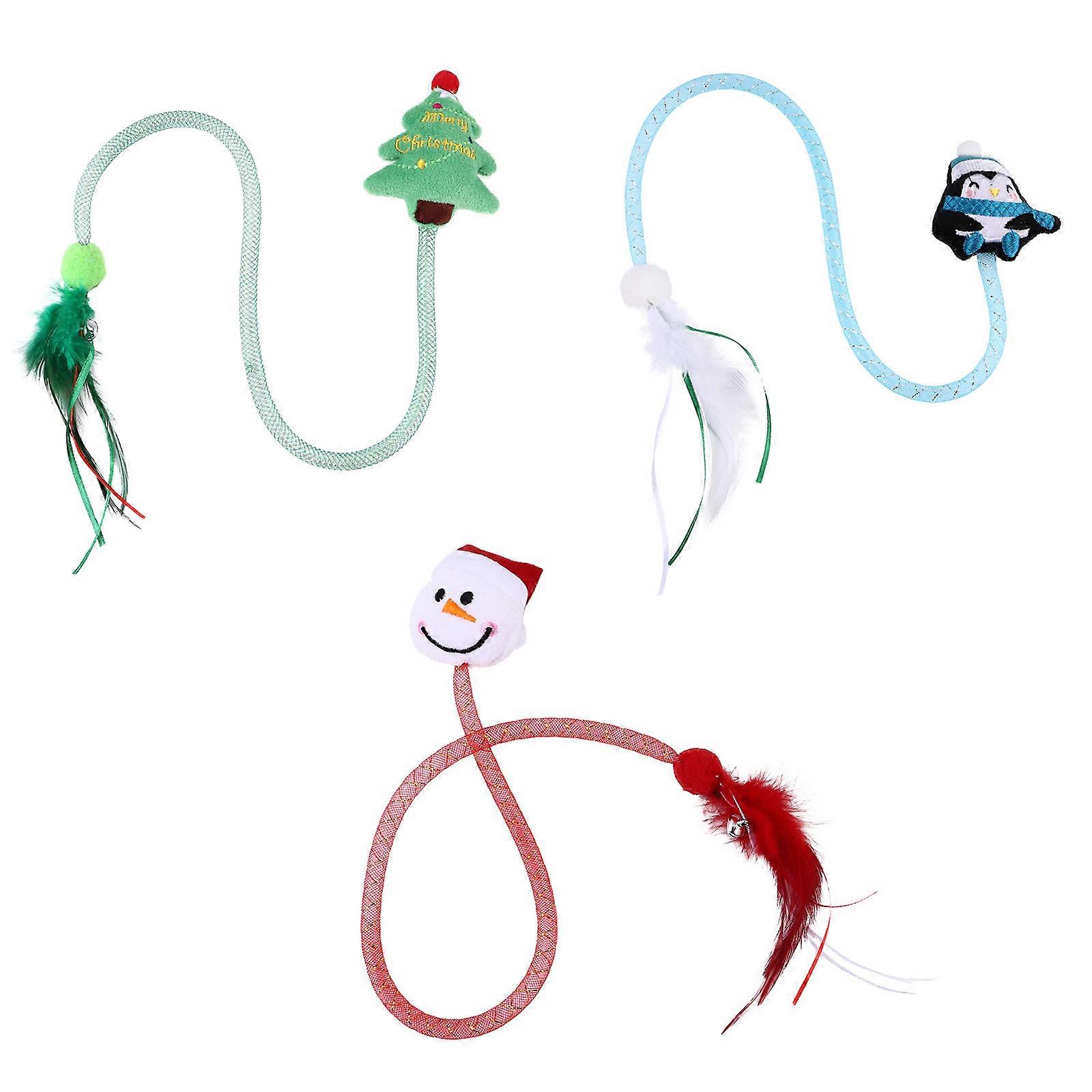 Cat Teaser Interactive Cat Toy Assorted Color 70X7.5X3CM Entertainment 3Pcs