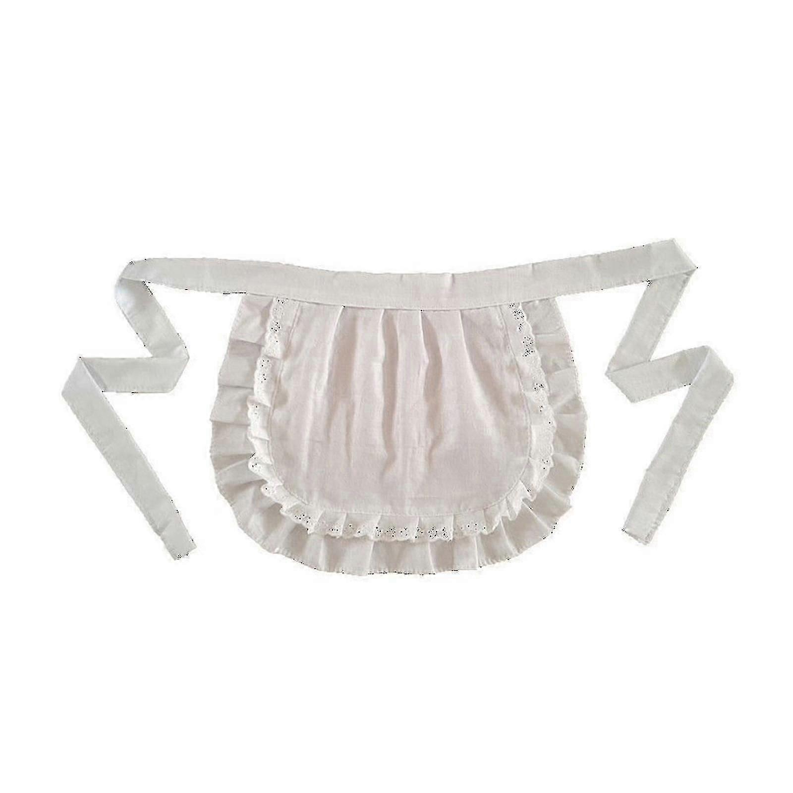 Șorțuri retro Talie Șorț Talie Șorț pentru fete Costum strâns Bumbac alb Jumătate șorț Party Hot