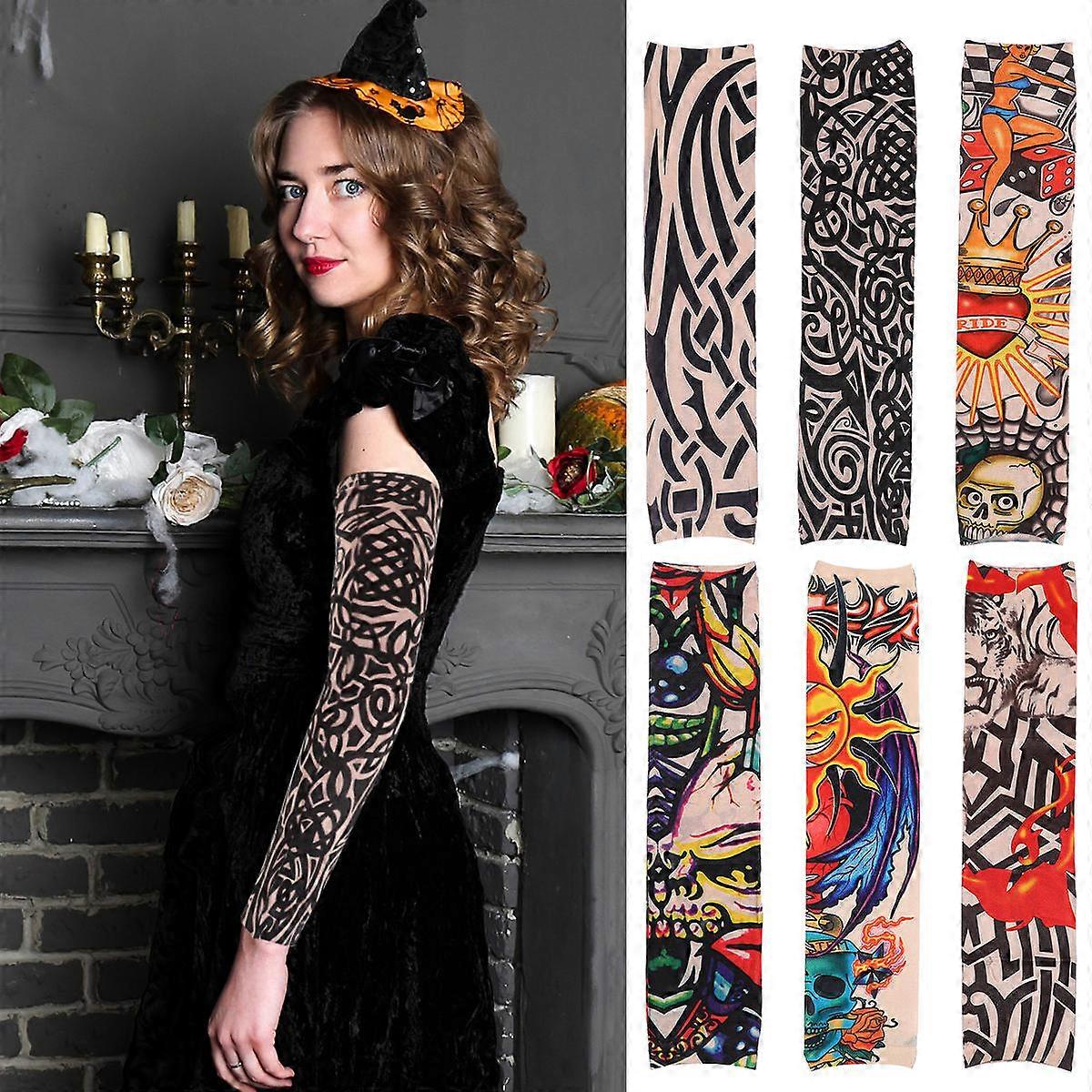 Arm Warmers Cycling Arm Sleeves Men Sunburn Prevention Polyester 6Pcs