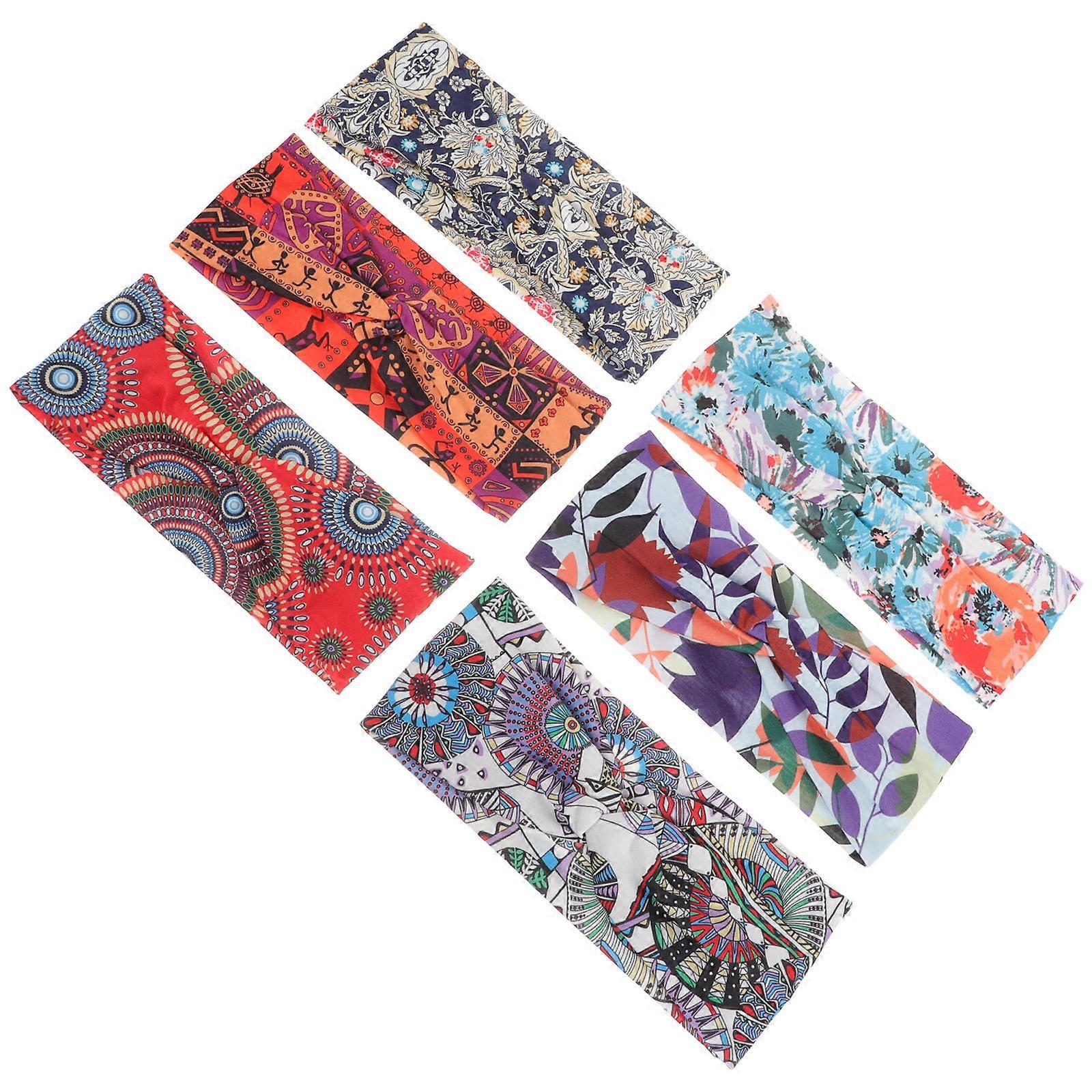 Soft Headband Sports Headbands Hair Fixation Assorted Color 24x9.5cm 6Pcs