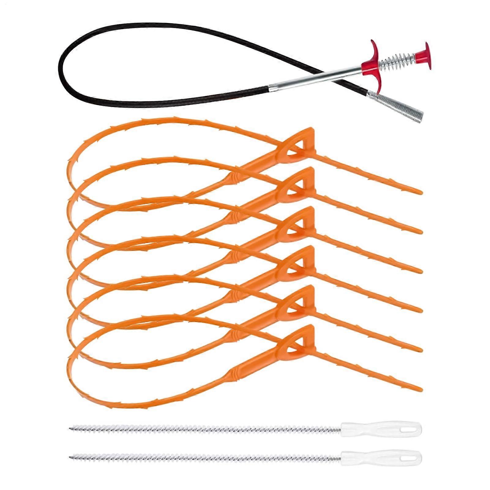 Clologger Tool - 9x Bathroom Sink Clog Remover, Multi-Purpose Toilet Plunger, Hair Clog Cleaner for Home Use