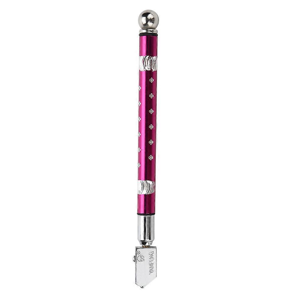 Portable Glass Cutter Wheel with Non-Slip Handle for 3-15mm Glass Cutting (Purple)