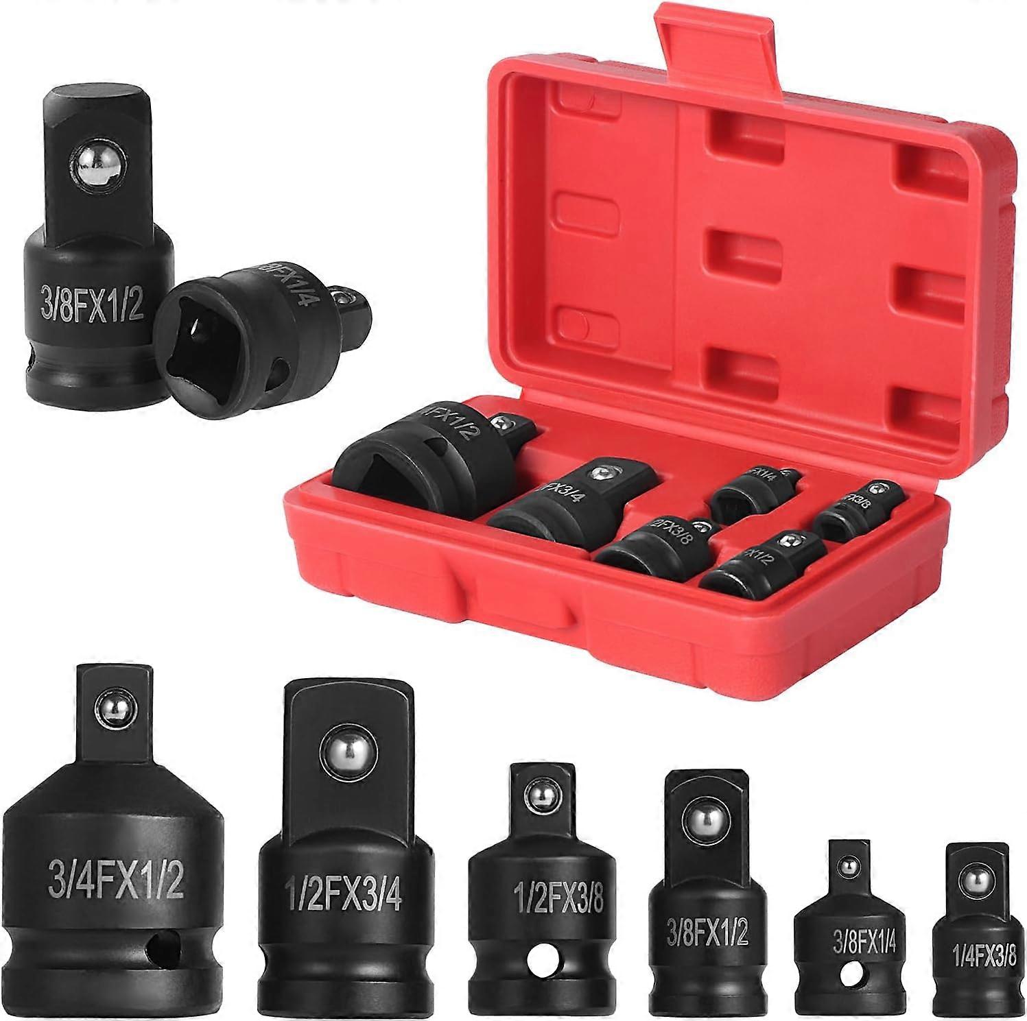 6PCS Impact Socket Reducer Adapter, Impact Socket Adapter Set, Adapter Impact Converter (AAA)