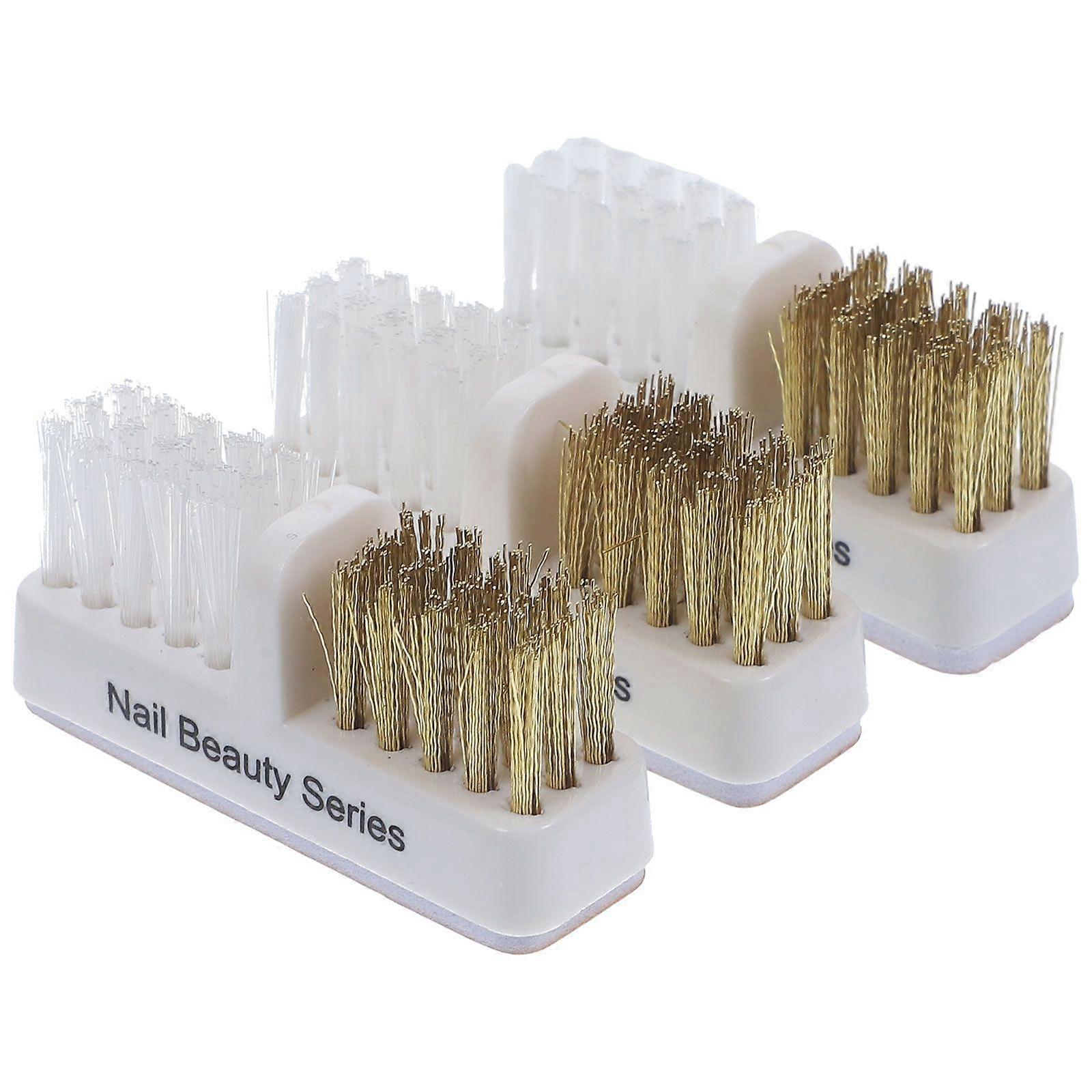 3Pcs Nail Drill Bits Copper Wire Brush Cleaner Nail Drill Bits Cleaning Tools