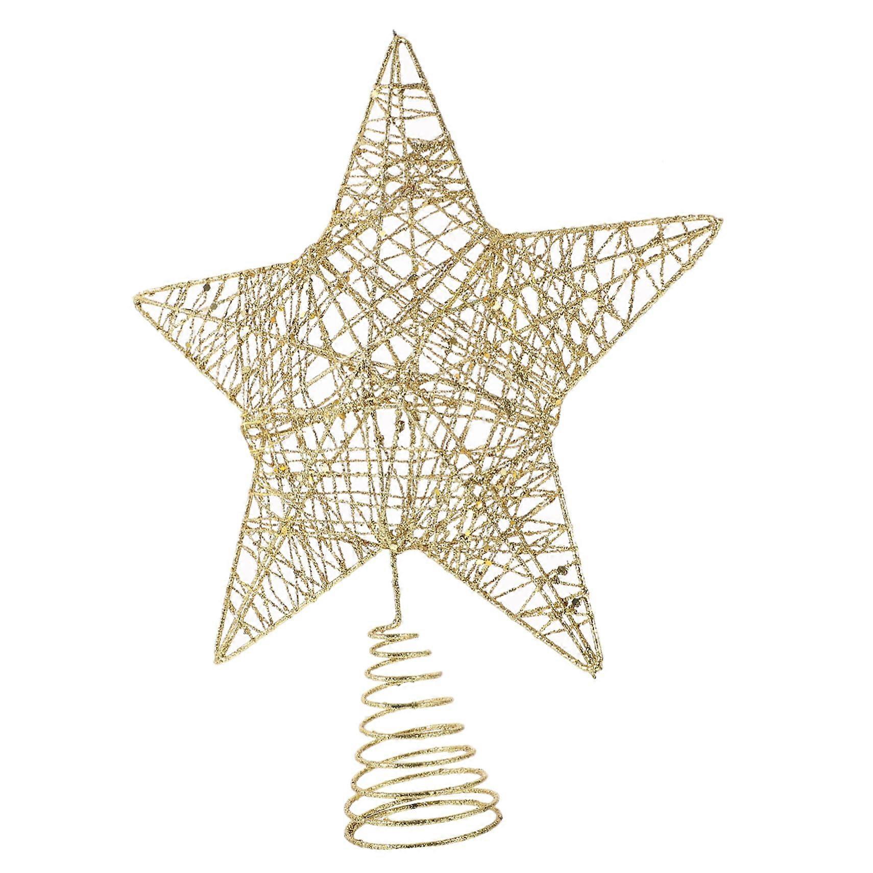 Christmas tree decoration Handmade 5pointed star Sparkling Reusable For home and banquets Christmas ornaments