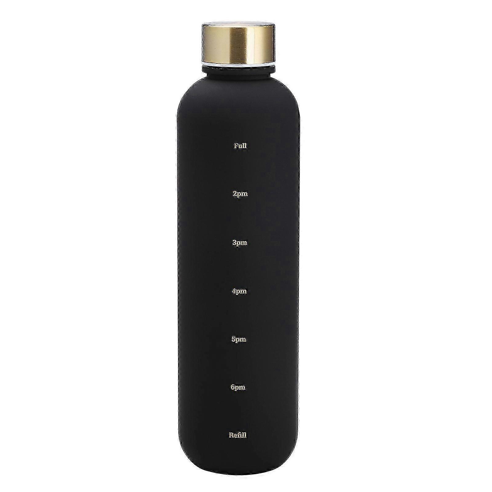 New Water Bottle with Times to Drink, Large 1000ML BPA Free Water Bottle, Leak Proof Gym Bottle with Time Marker