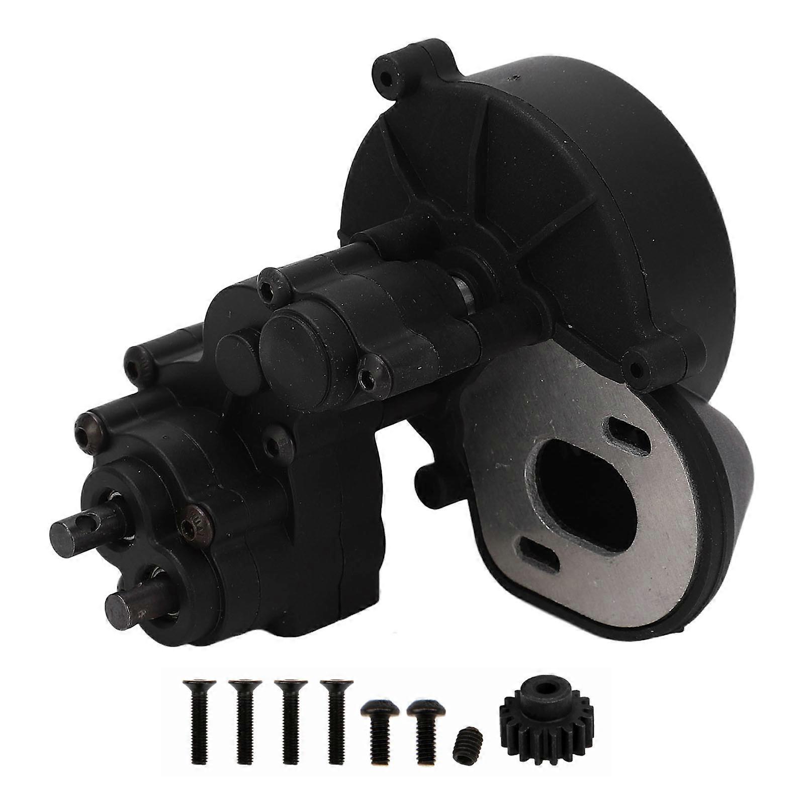RC Forward and Reverse Gearbox Replacement RC Transmission Box with Gear for Axial Scx Wrangler RC Crawler Car Black