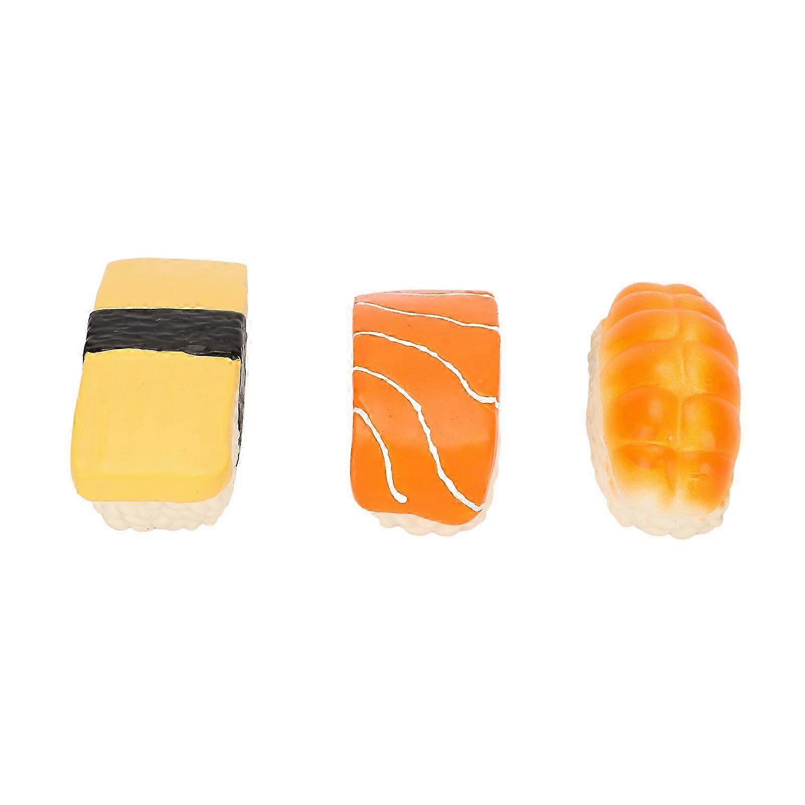 3Pcs Sushi Shape Soft Latex Dog Squeaky Toys for Small and Medium Dogs
