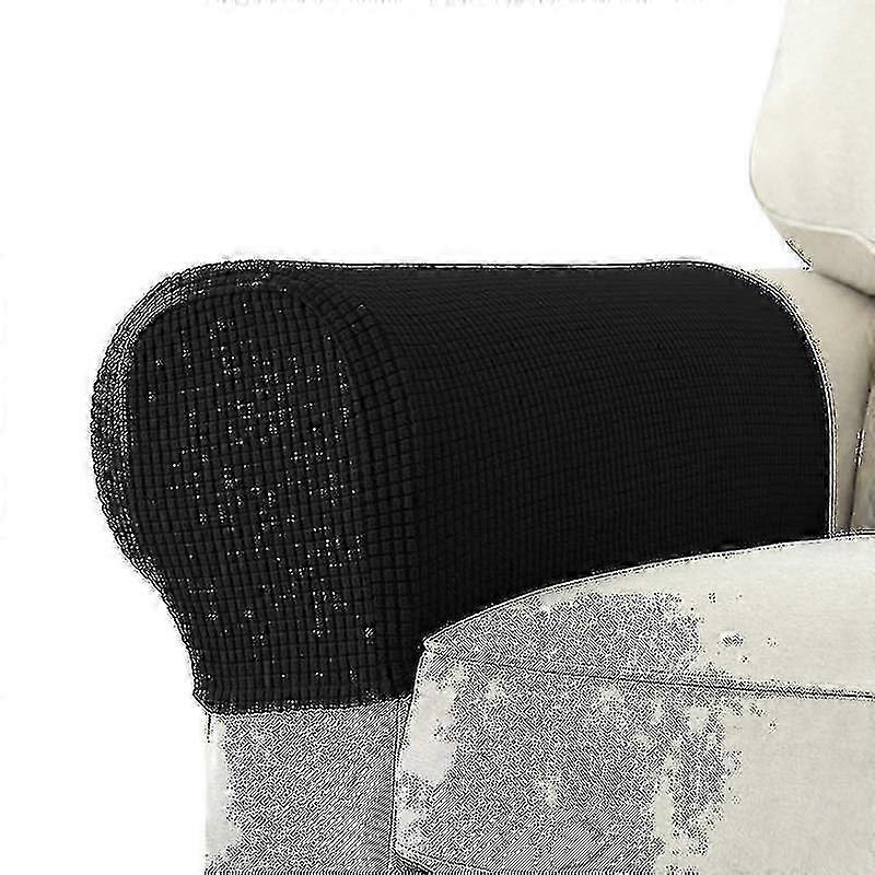 2 Pcs Stretch Armrest Covers Soft and Elastic Protector for Chairs and Sofas