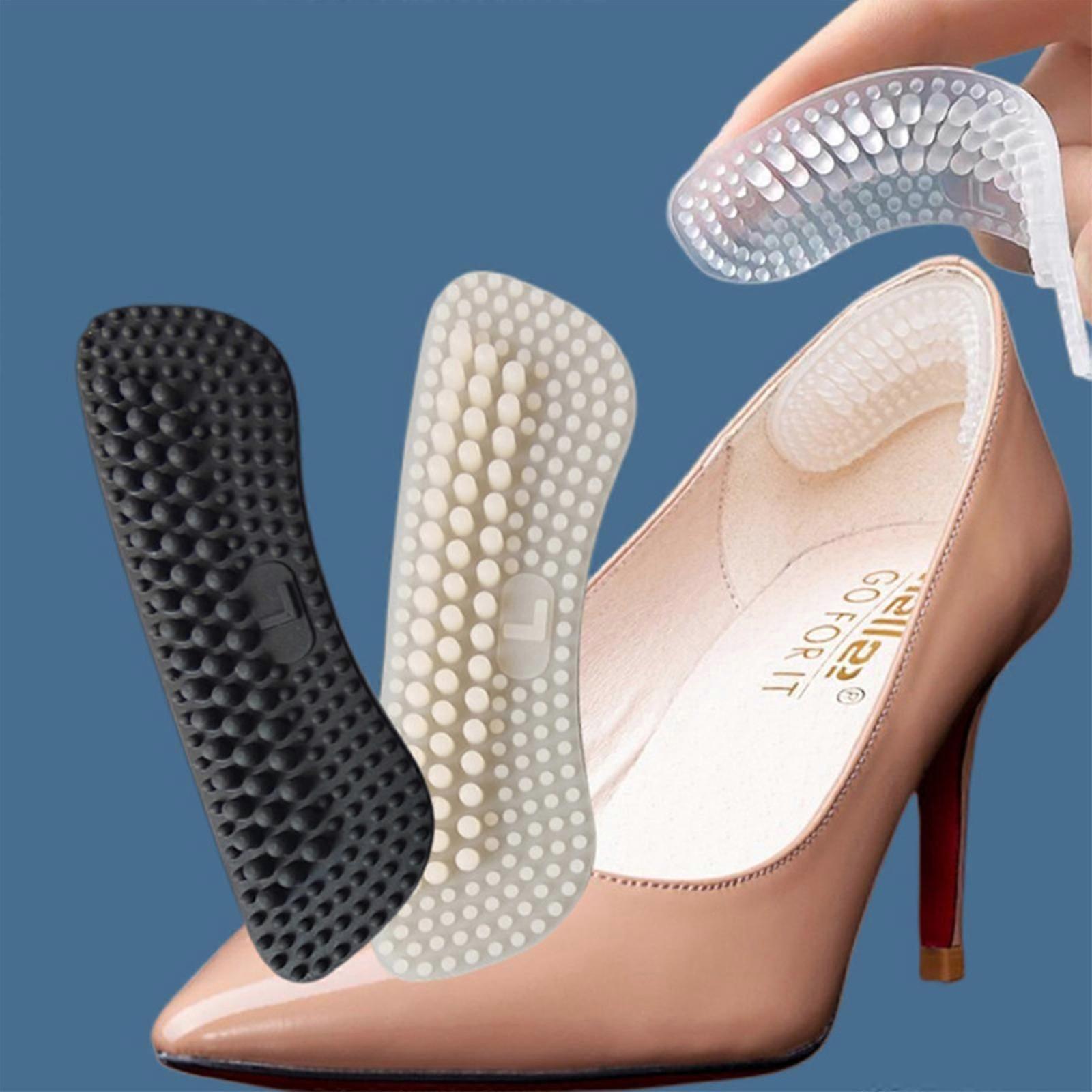 Heel Grips for High Heels, 3 Pairs Heel Pads for Shoes 4D Heel Inserts for Loose Shoes, Anti Slip, Prevent Rubbing Blisters, Normal and 1/2 a Size Big