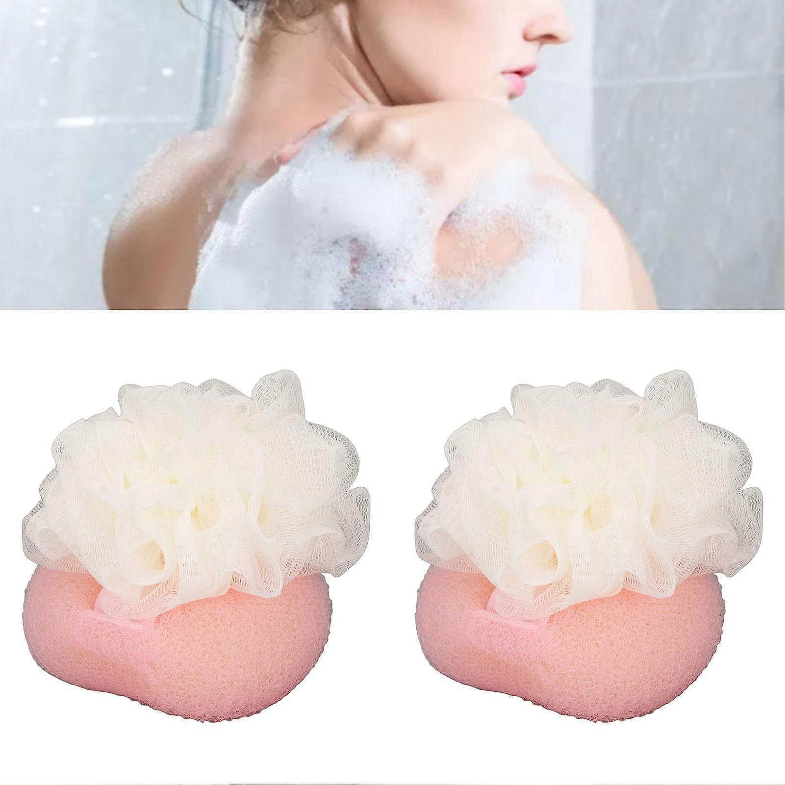 2pcs Double-Sided Bath Mesh Sponge Exfoliating Scrubber Ball