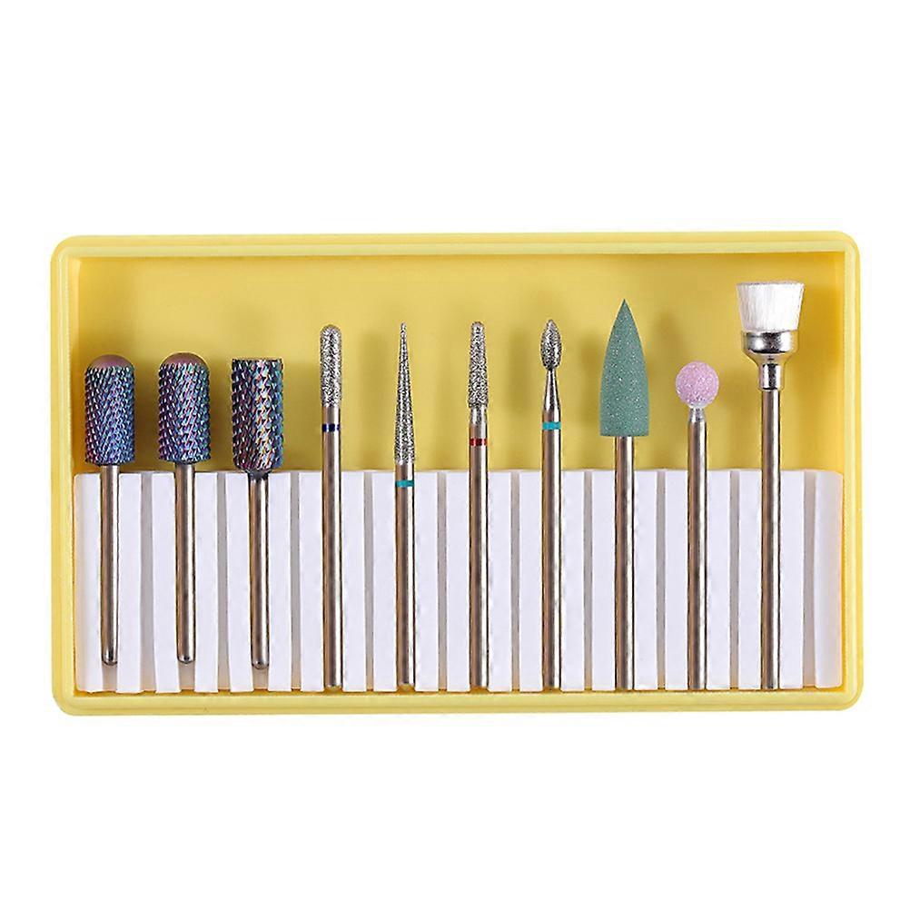 Ceramic Nail Drill Bits For Professional Manicurist And Beginners 1Set Yellow