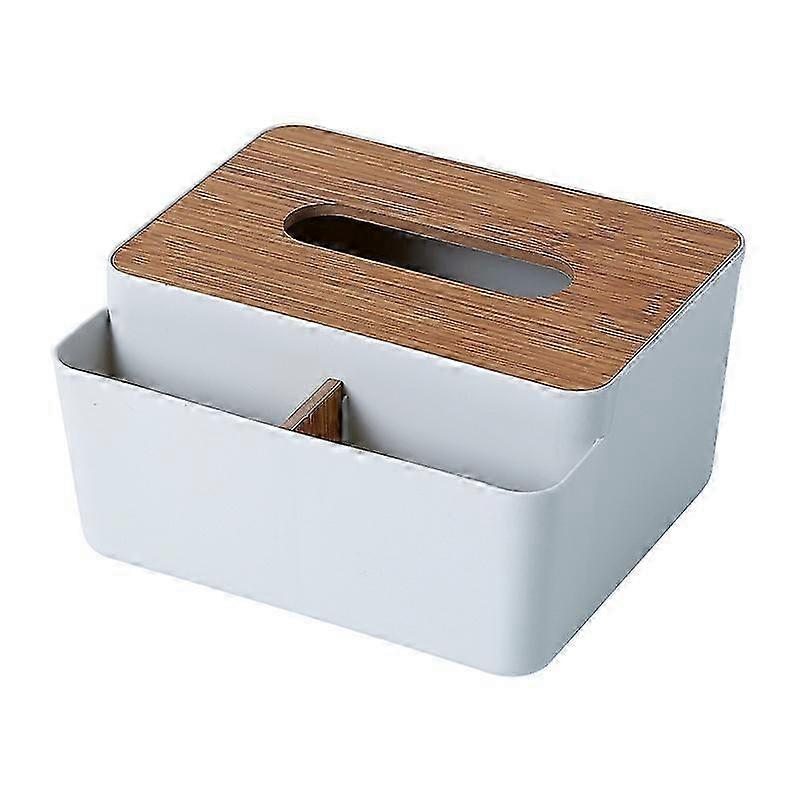 Rectangular Cosmetic Tissue Paper Box Holder Home Office Grey